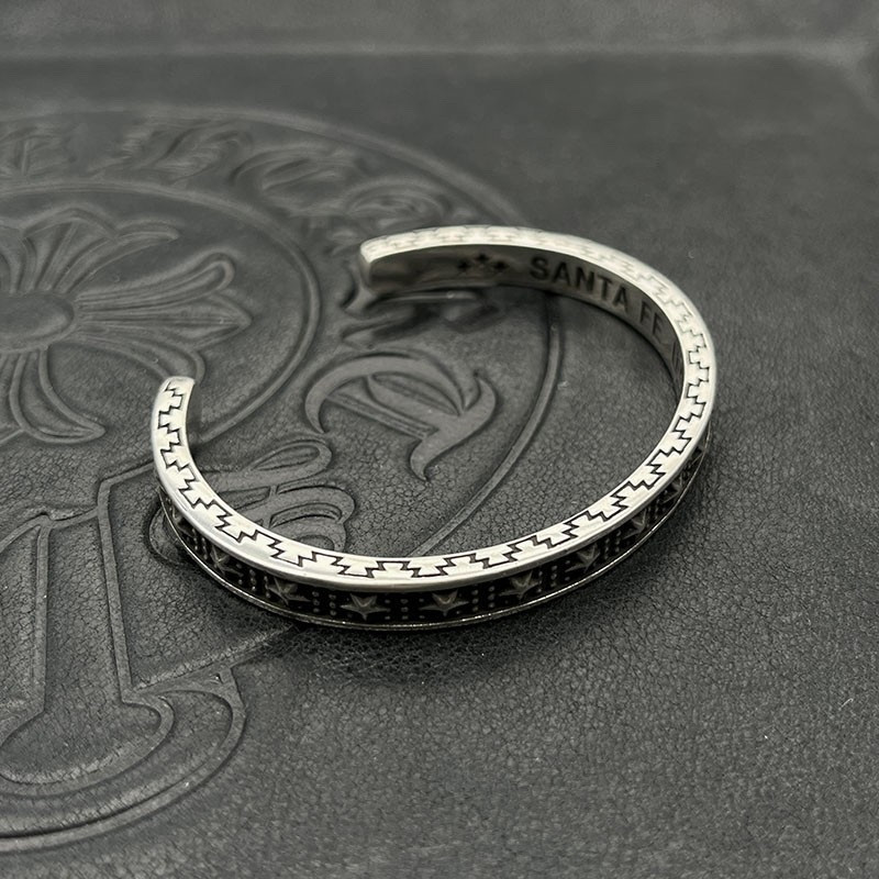 Ch*0me He**ts Five-pointed Star Open Bangle Bracelet