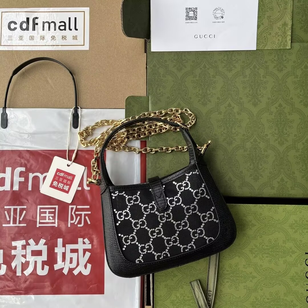 Gvc*1 Jackie 1961 mini lizard shoulder bag 19x13x3cm