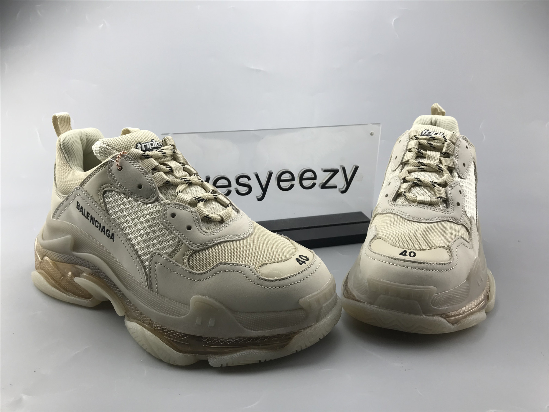 UA TRIPLE S CLEAR SOLE SNEAKER CRYSTAL