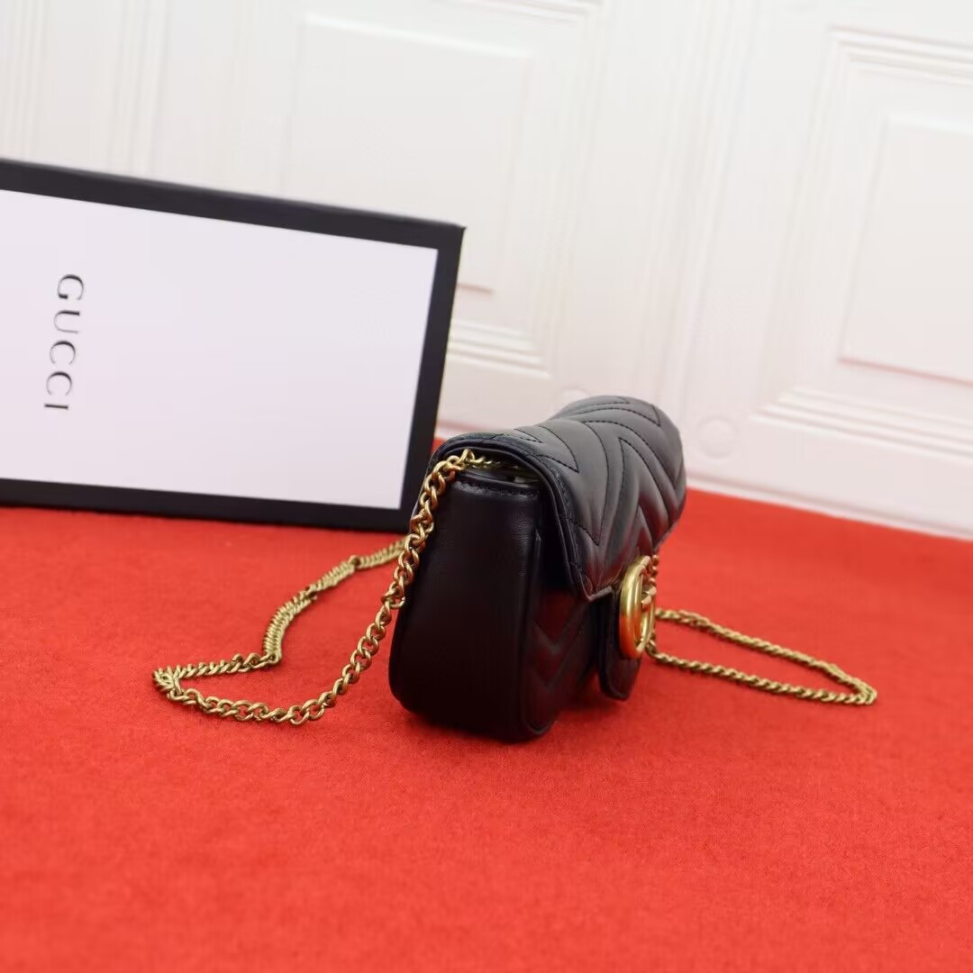 GG Marmont matelasse leather S*per mini bag 16.5x10.2x5.1cm