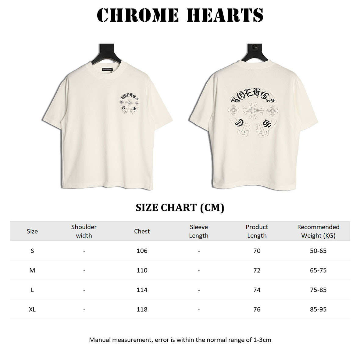 CHROME HEARTS Short-sleeved T-shirt