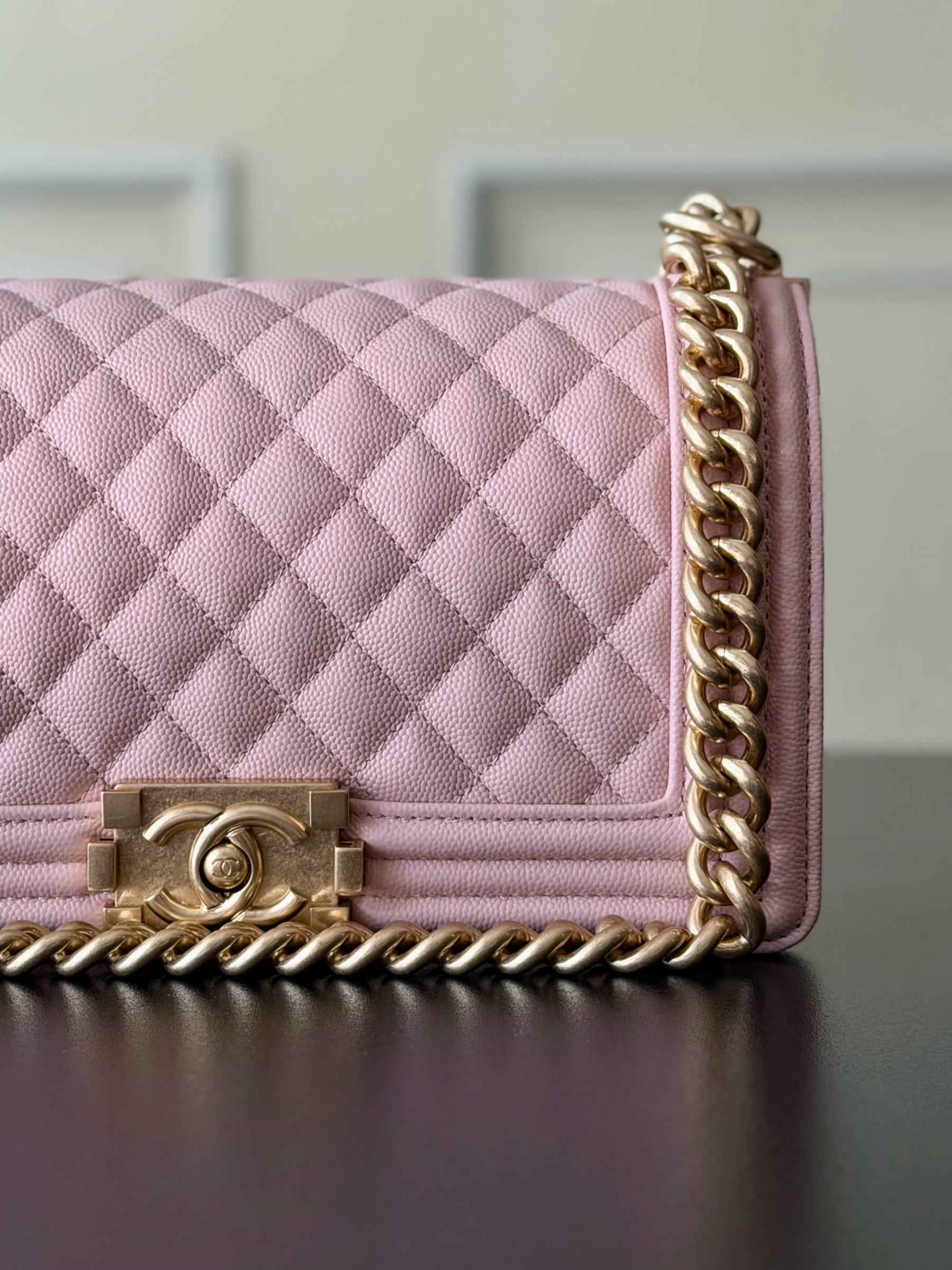 Ch**el Boy Handbag 15x25x9cm