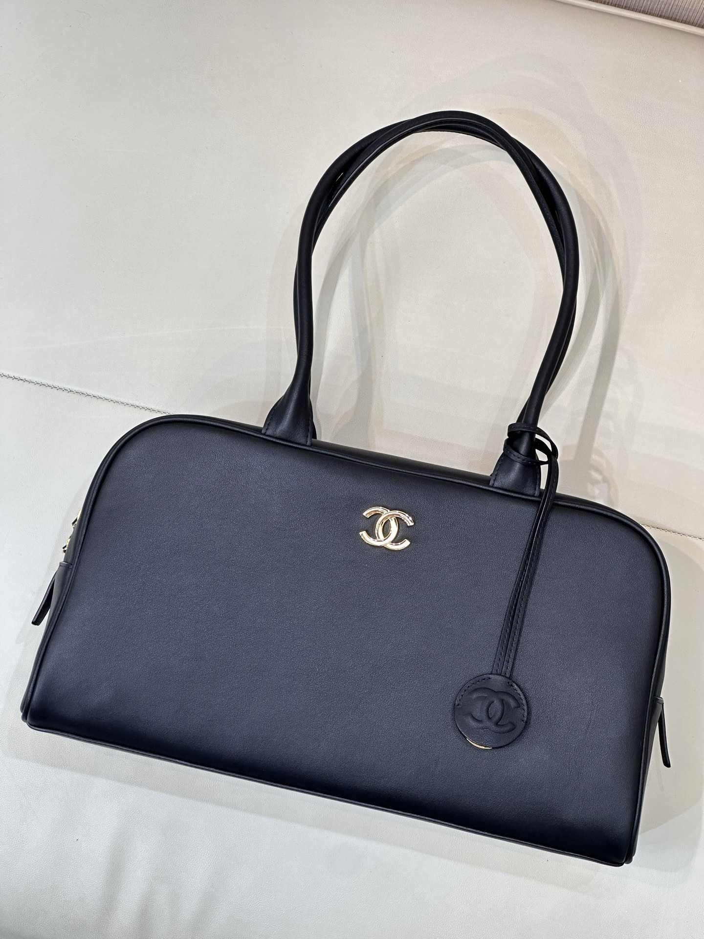 Ch**el large bowling bag as6211 19x35.5x12.5cm