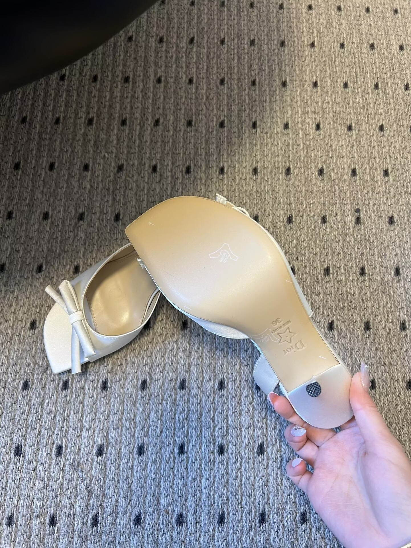 UA Dior Bow Heeled Slingback Sandal