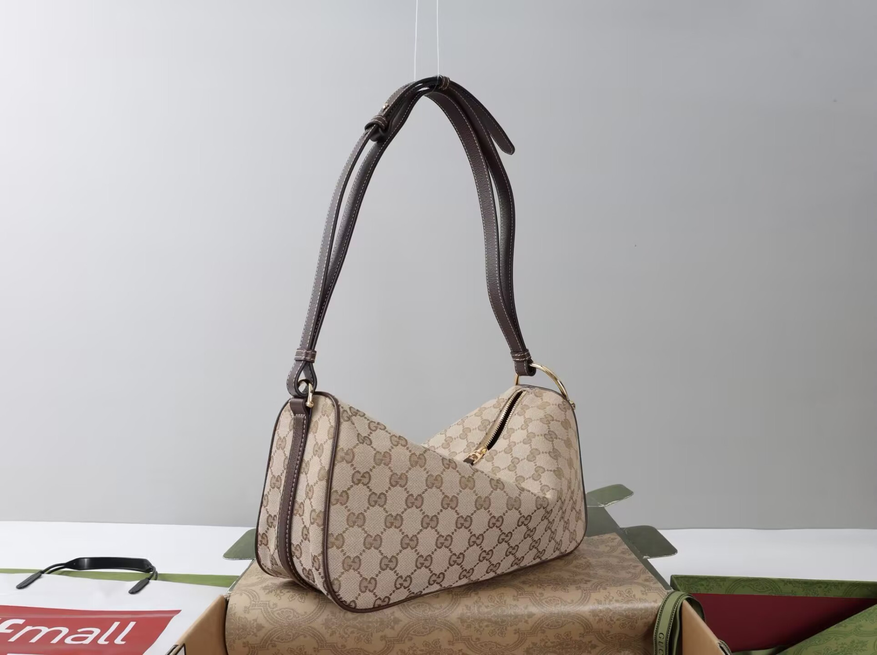 Gucci Half Horsebit Medium Shoulder Bag Without Box 31.5x17x12cm