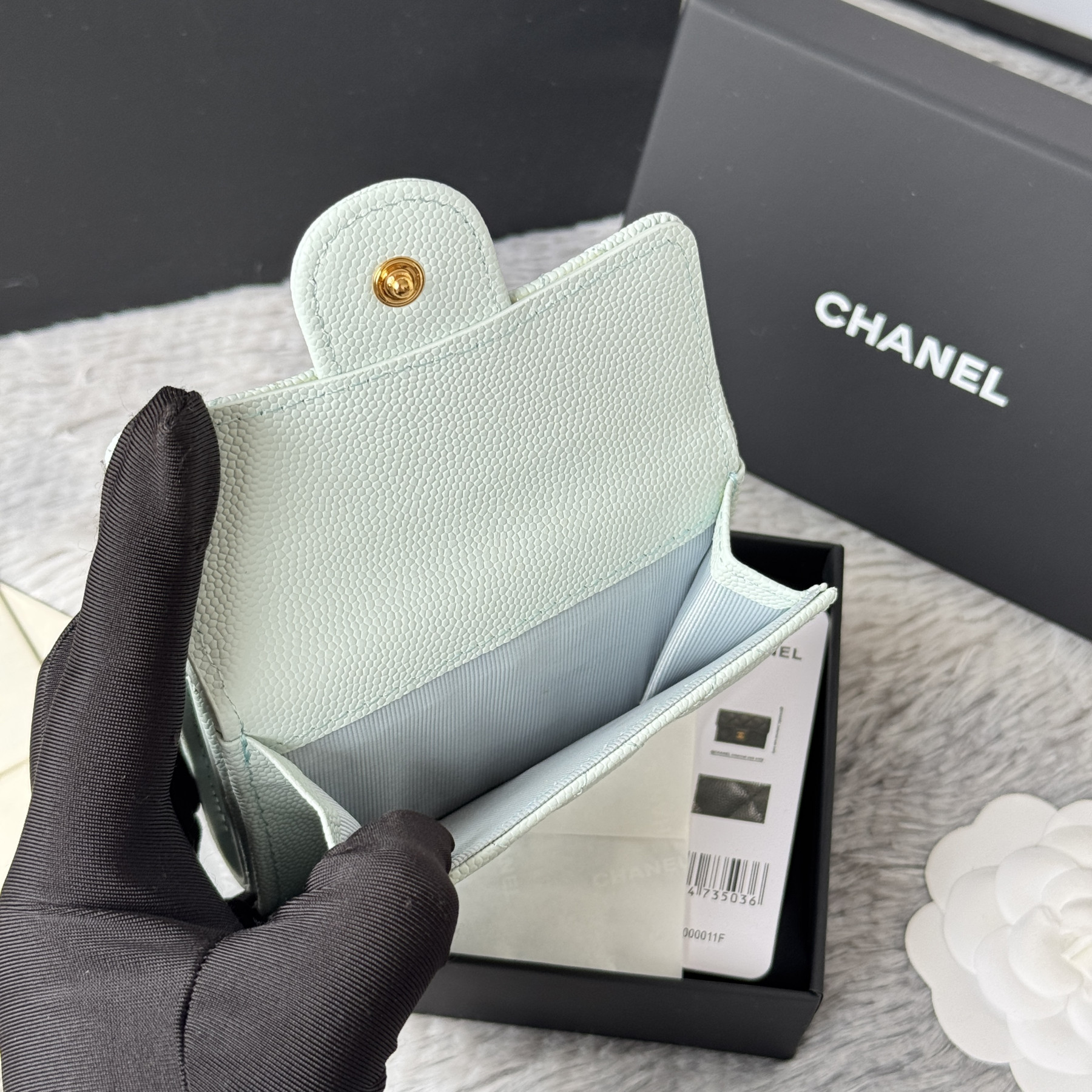 Ch**el card holder 10.5x7.5x3cm