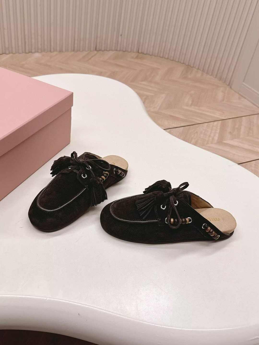 UA Miu Miu Tassel Mules