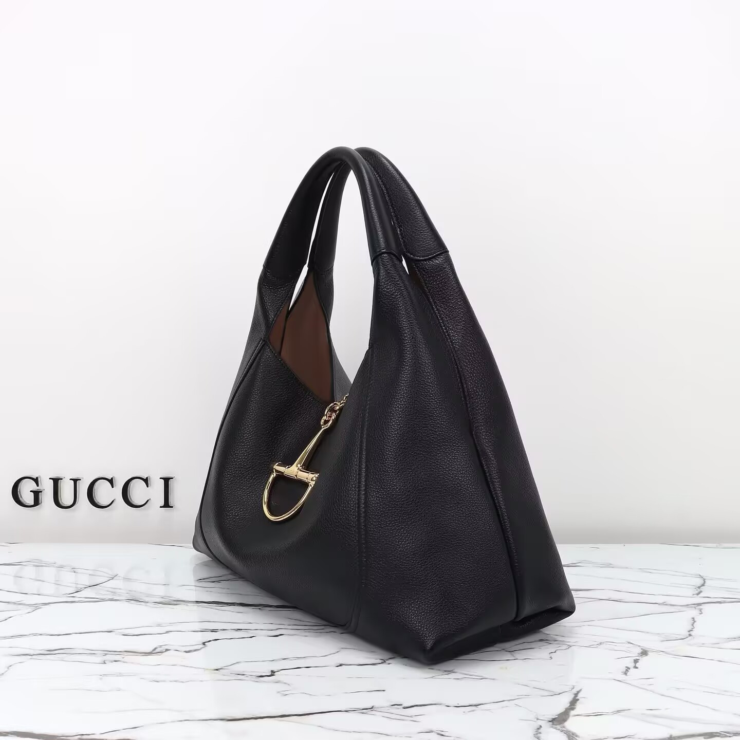 Gucci Softbit Maxi Shoulder Bag Black 46x26x16cm