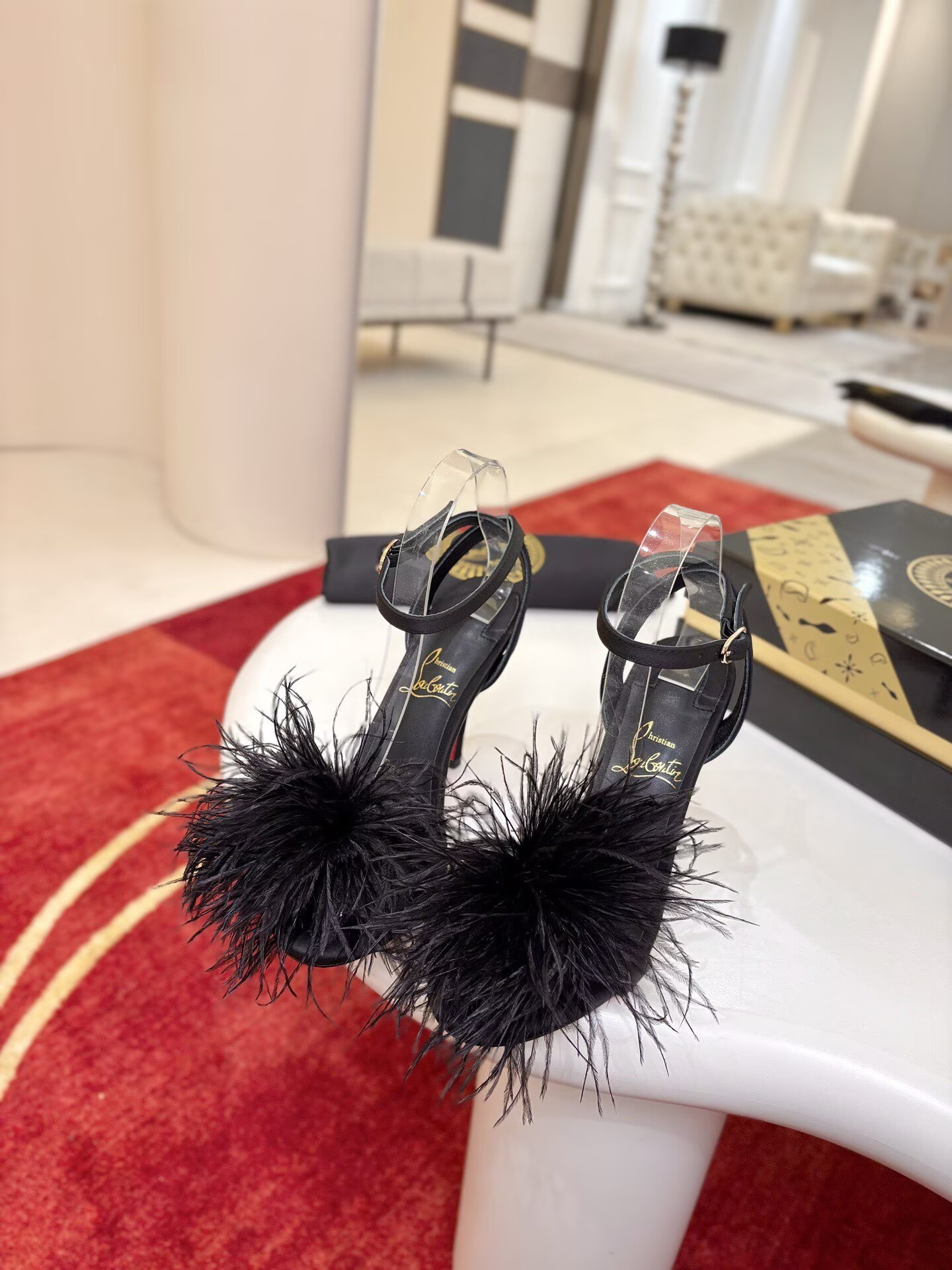 UA Christian Louboutin Patapompom Sandals