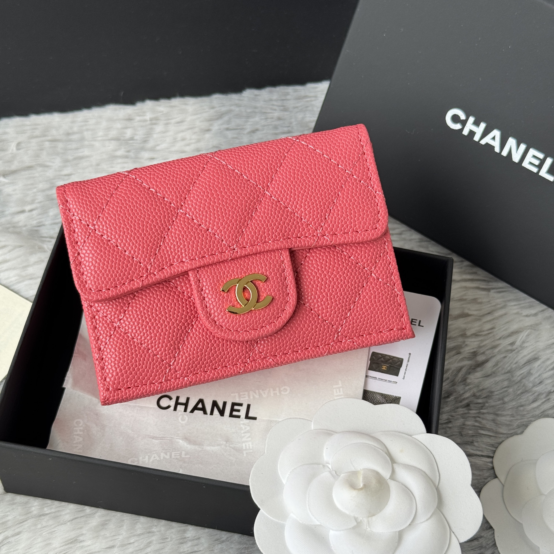 Ch**el card holder 10.5x7.5x3cm
