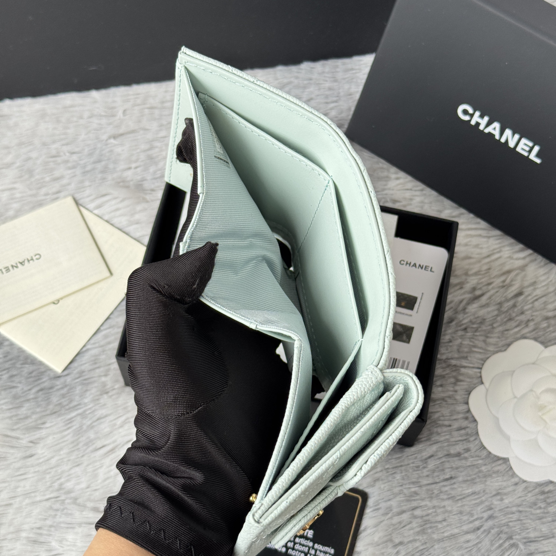 Ch**el card holder 10.5x7.5x3cm