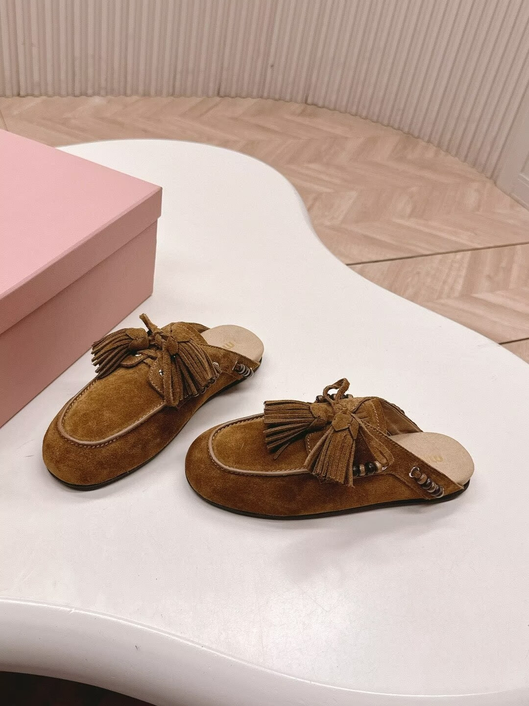 UA Miu Miu Tassel Mules