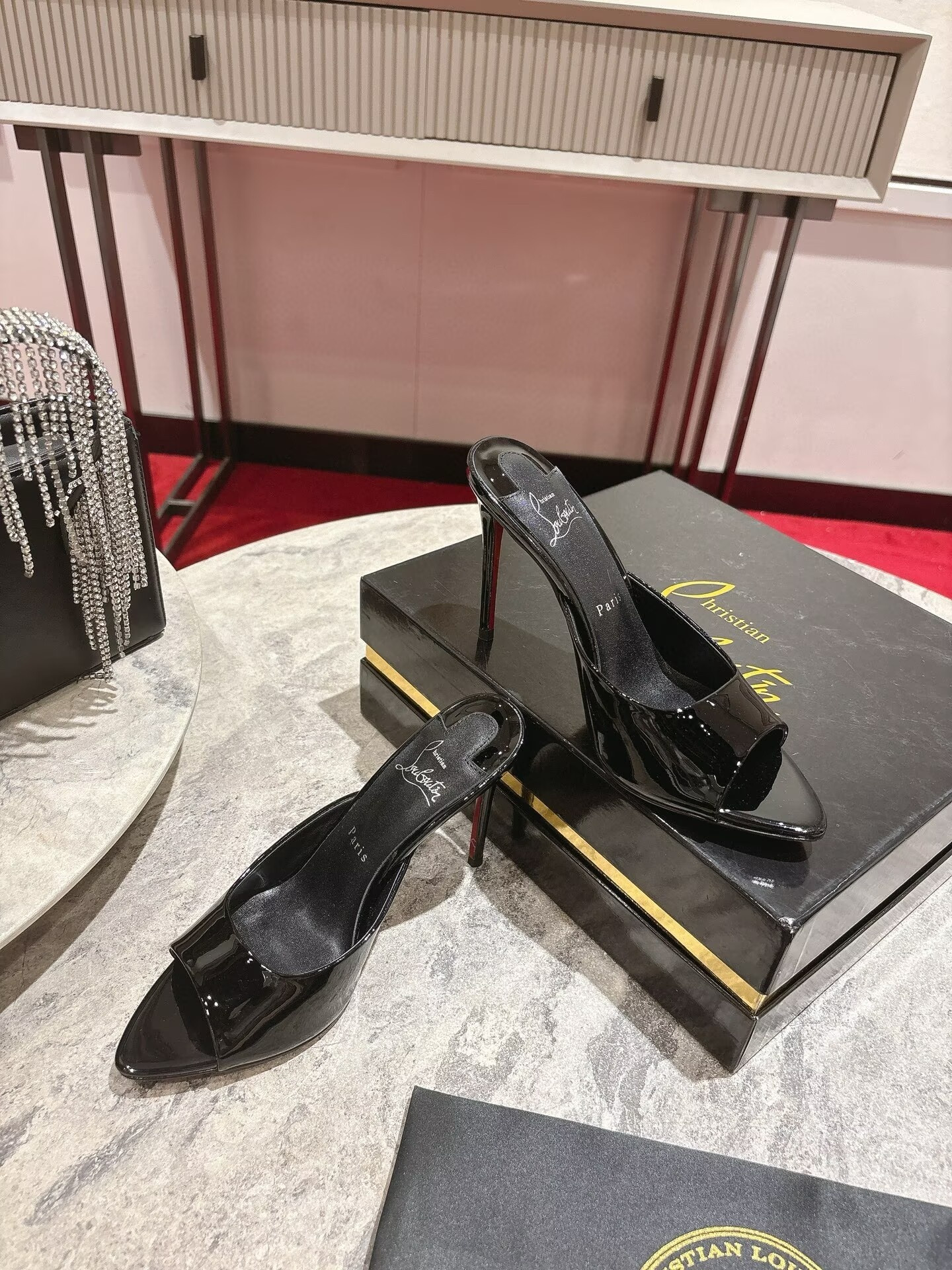 UA Christian Louboutin Miss Z Mule 10cm Heel