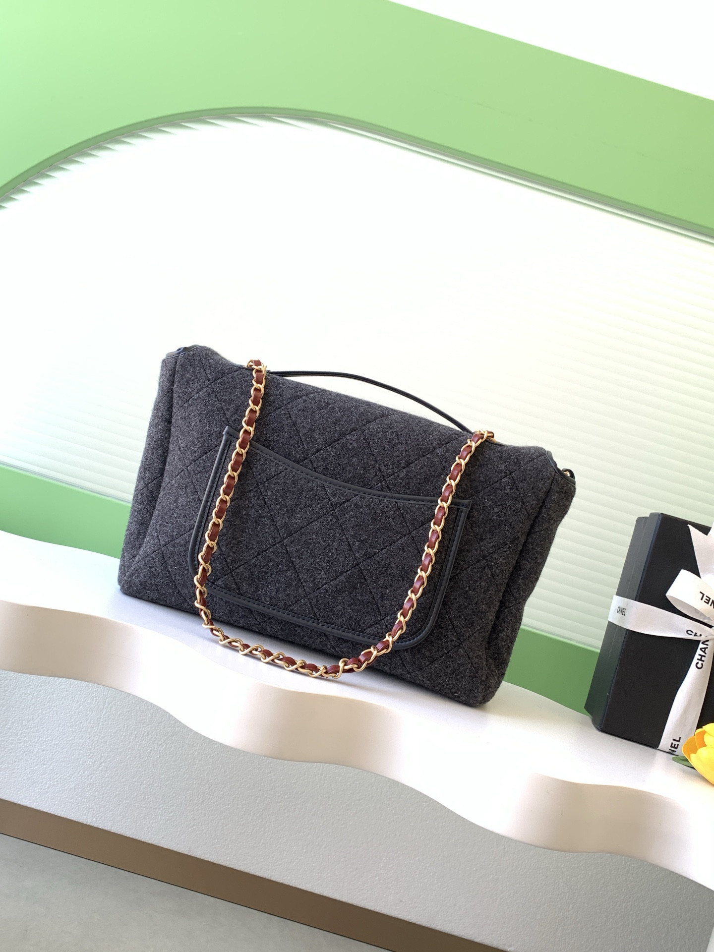 Chanel Flap Bag with Top Handle 23x32x10cm