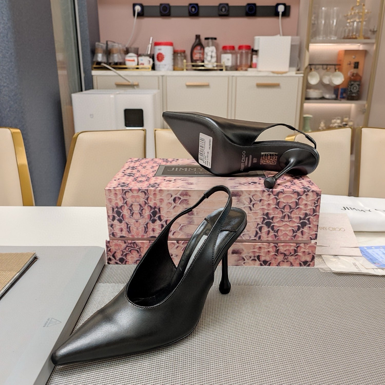 UA Jimmy Choo Leather Pumps 100mm