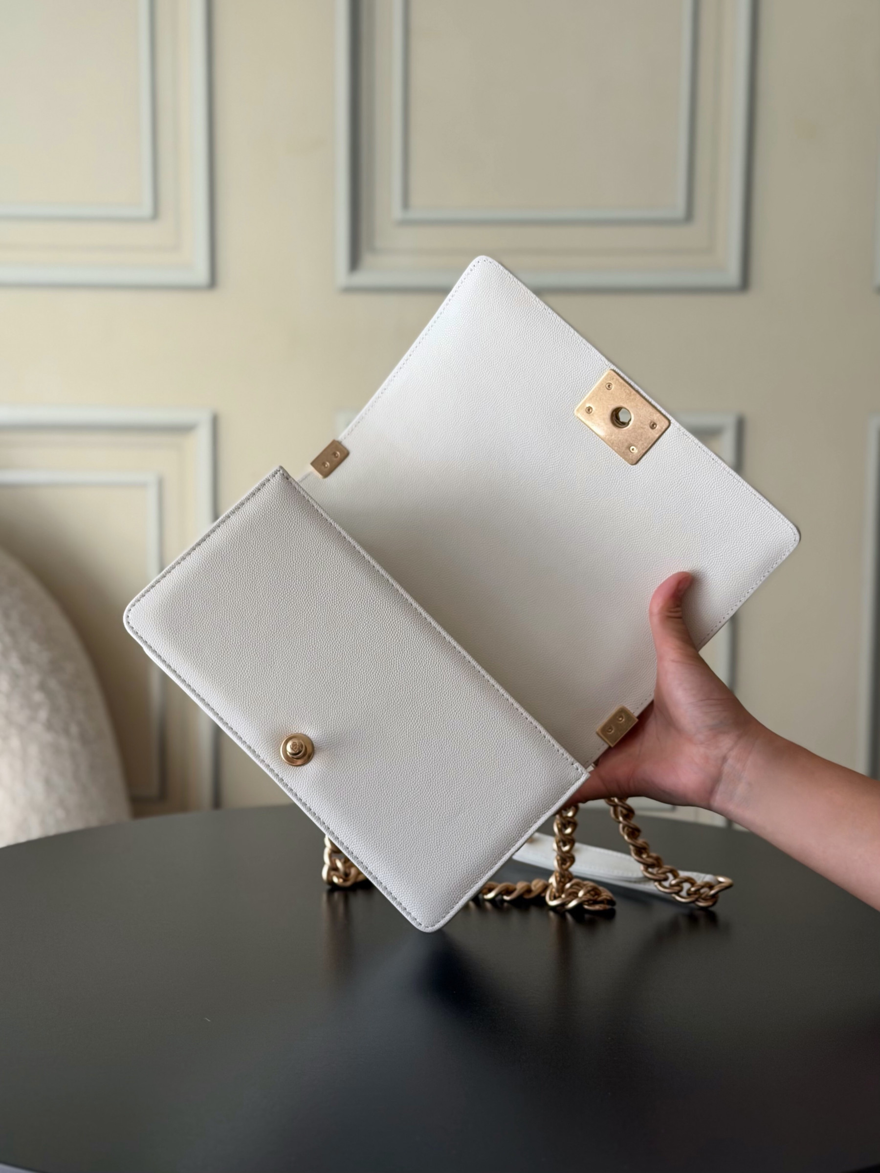 Ch**el Boy Handbag 15x25x9cm