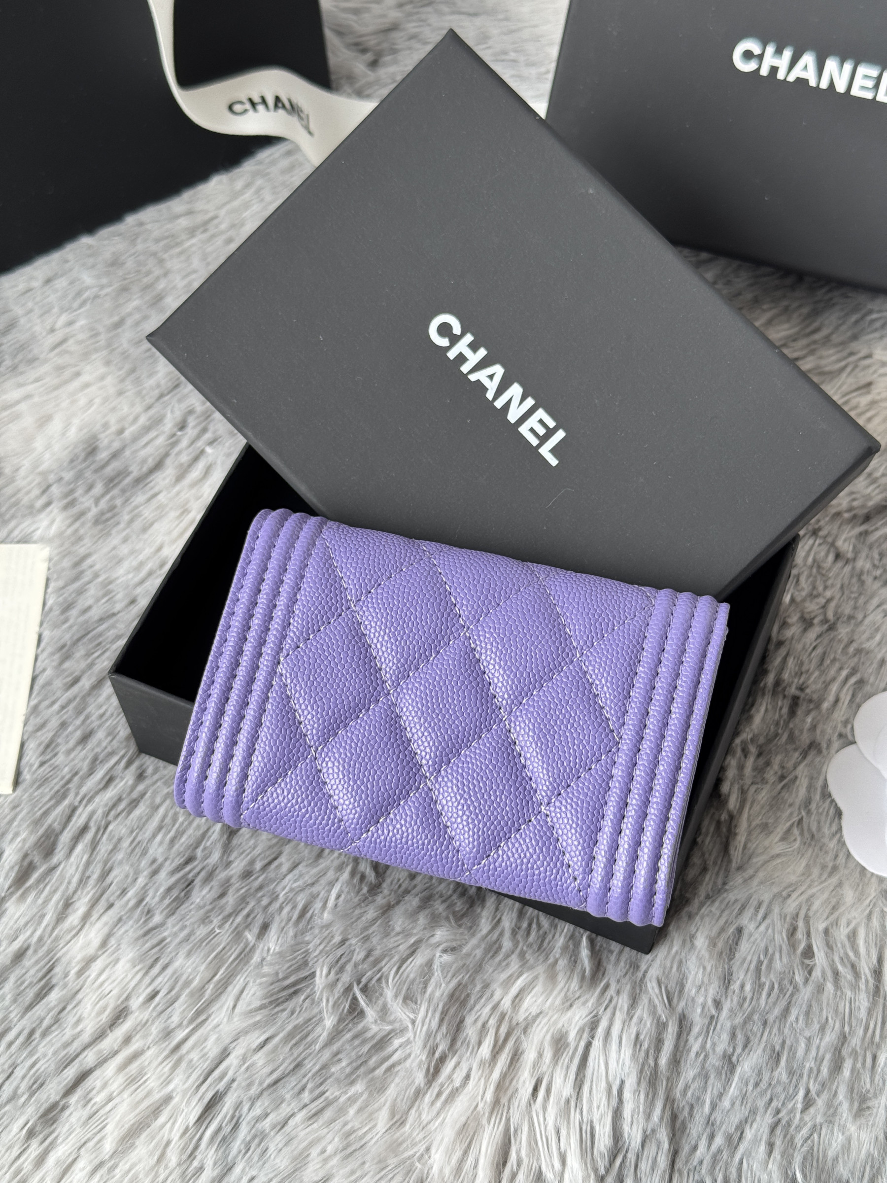 Ch**el boy Ch**el flap card holder a80603 7.5x11.3x2.1cm