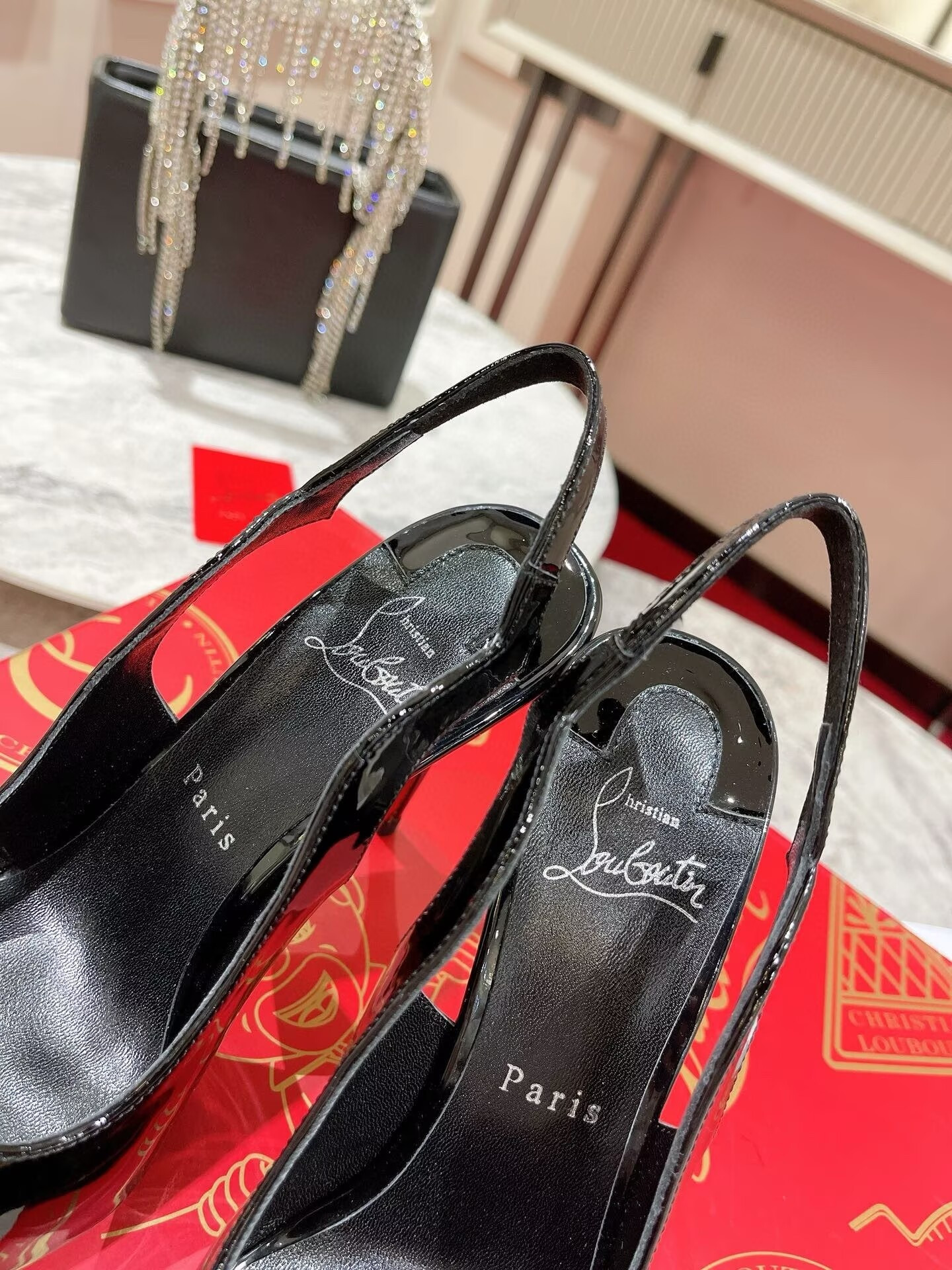 UA Christian Louboutin Hot Chick Sling 100 mm Slingback Pumps(Customized, no exchange no return, about 15 days)