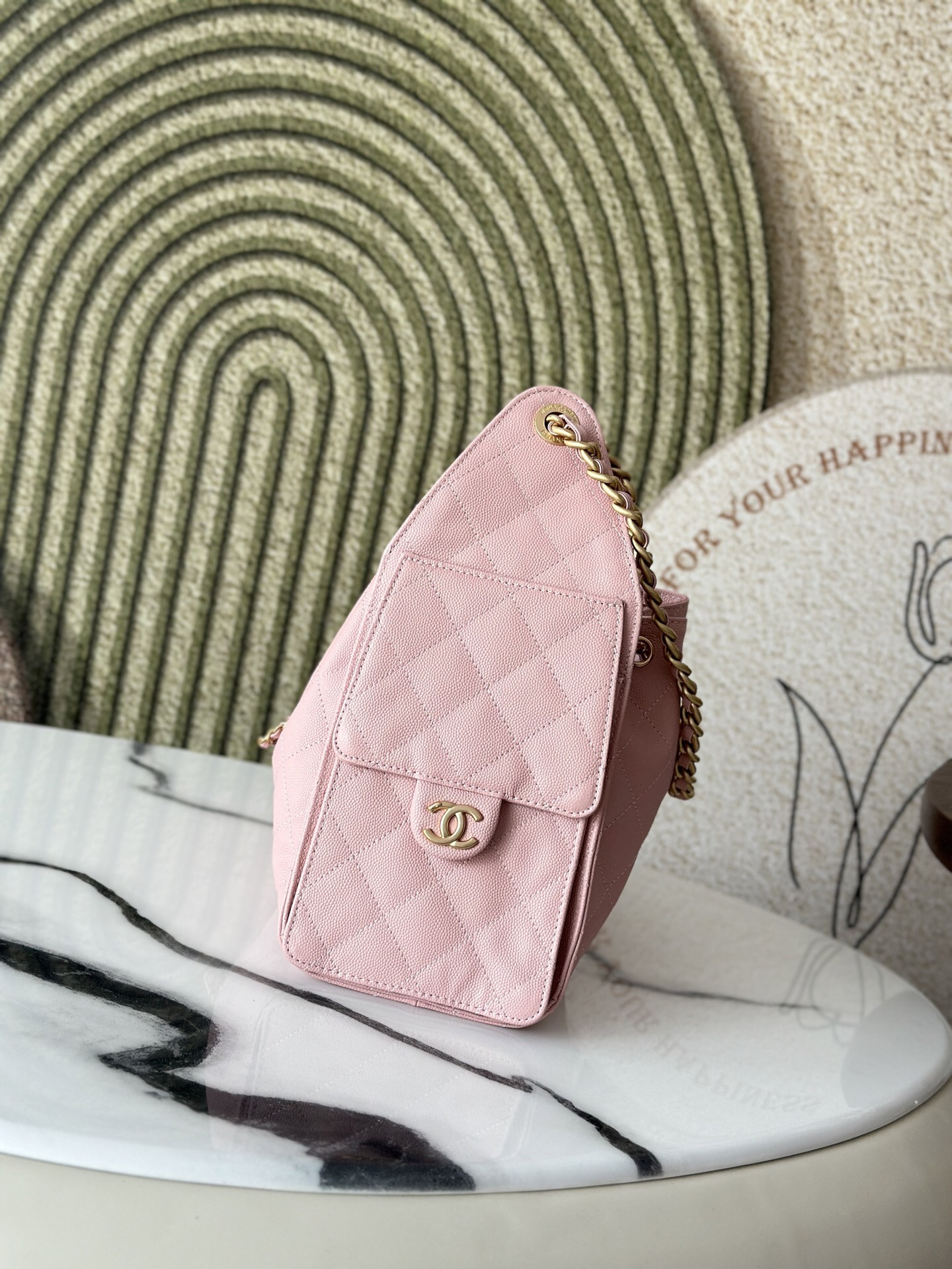 Ch**el 25 small Bucket Hobo handbag AS5293 30x26x14cm