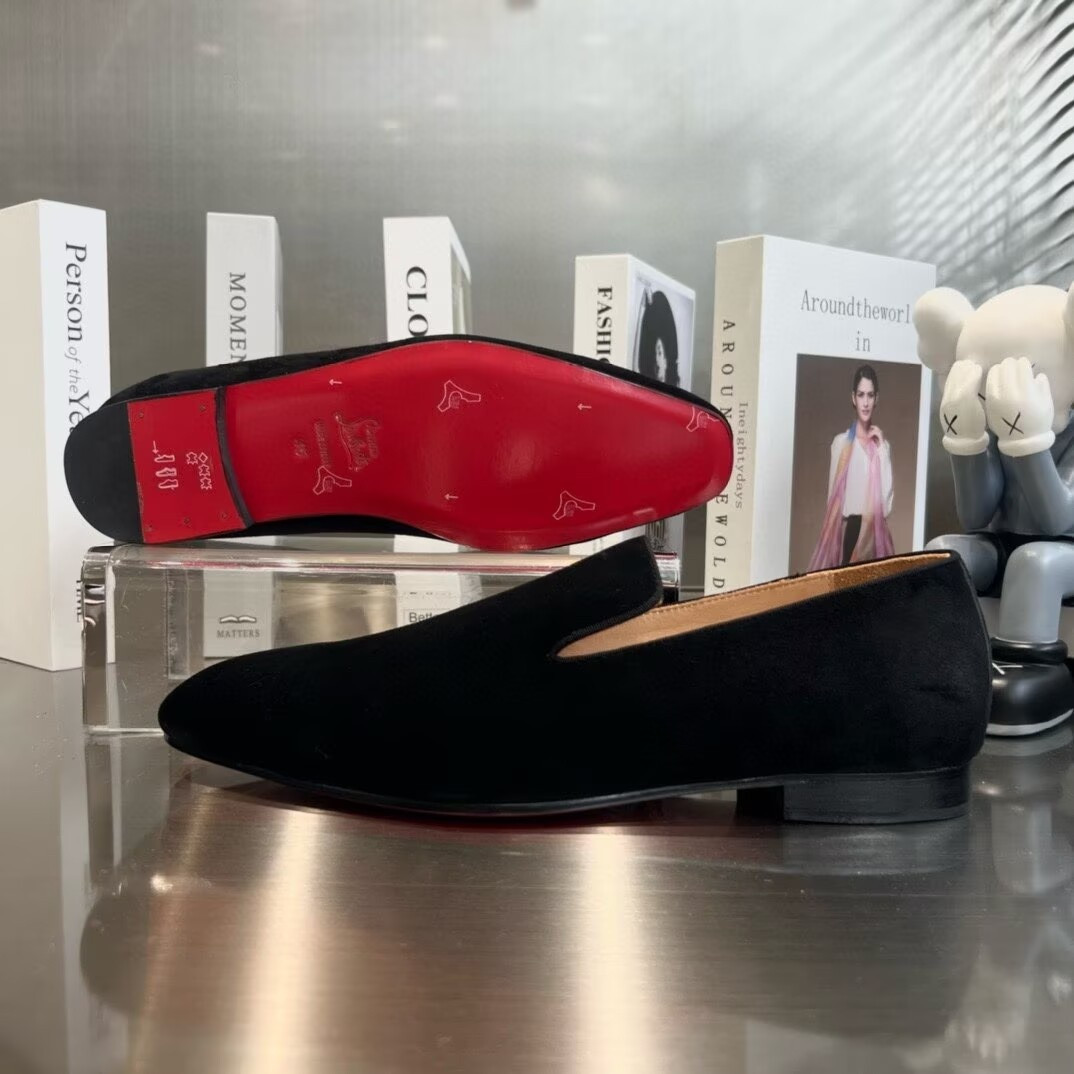 UA Christian Louboutin Mens Dandelion Suede Loafers