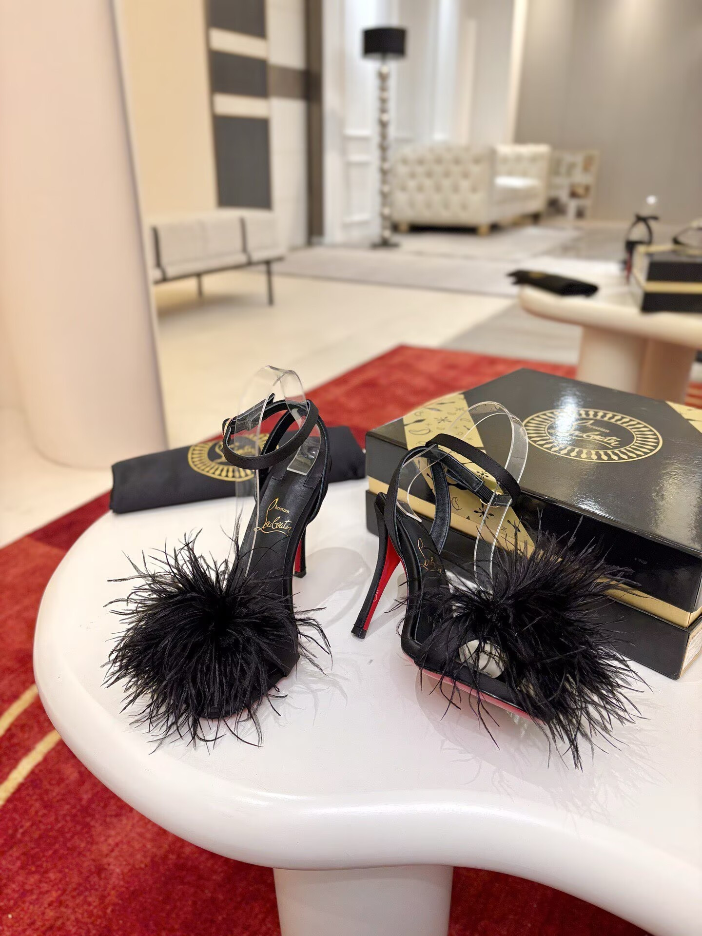 UA Christian Louboutin Patapompom Sandals