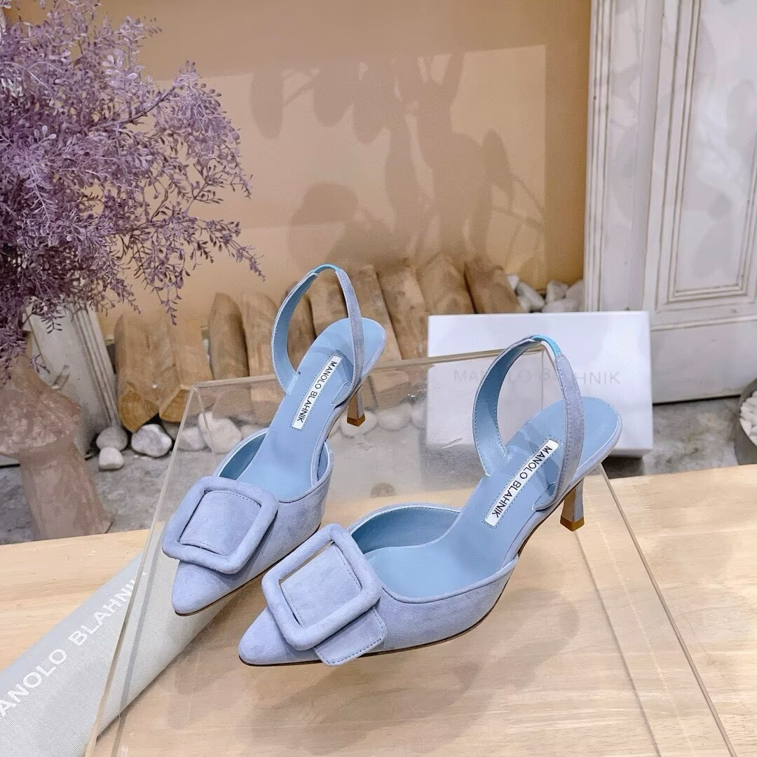 UA Manolo Blahnik MAYSLI Buckle Detail Slingback Pumps