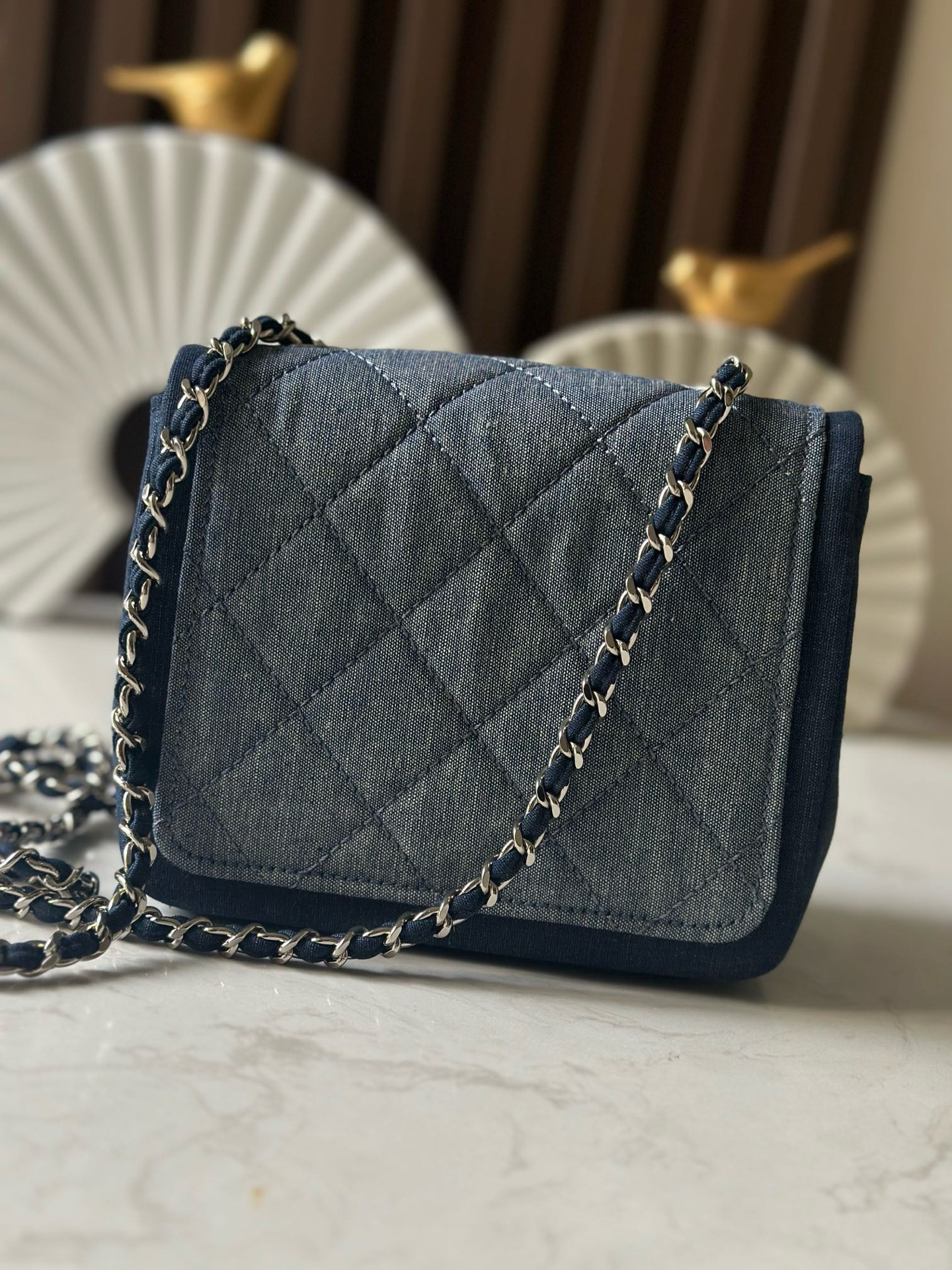 Ch**el flap bag 17cm