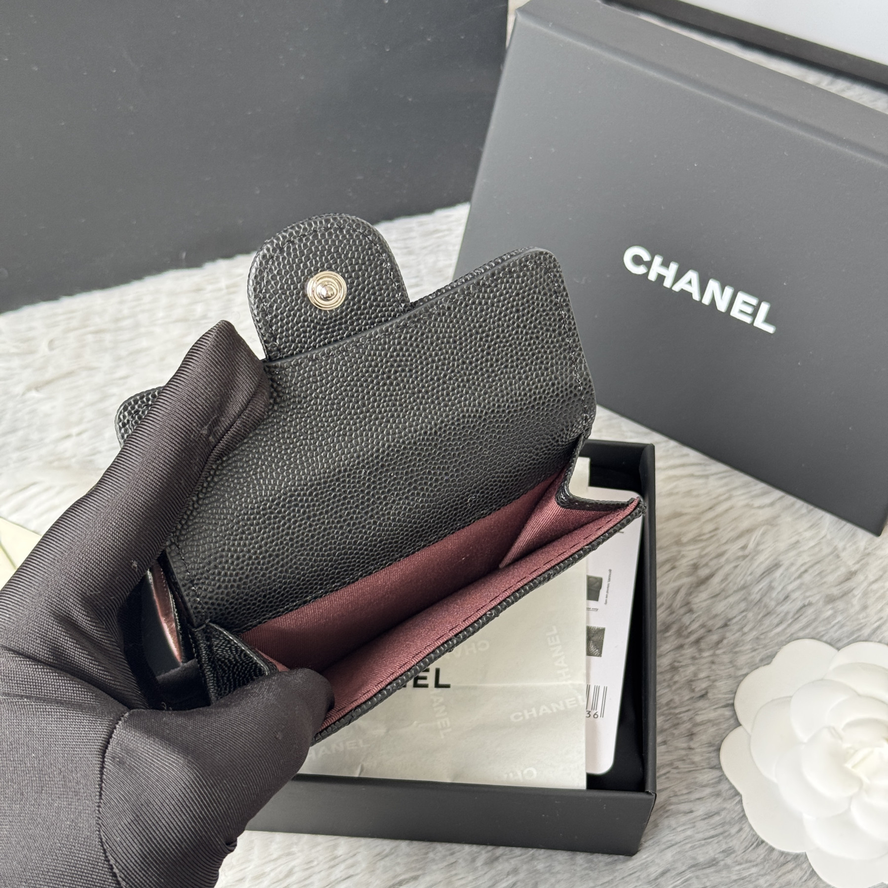 Ch**el card holder 10.5x7.5x3cm