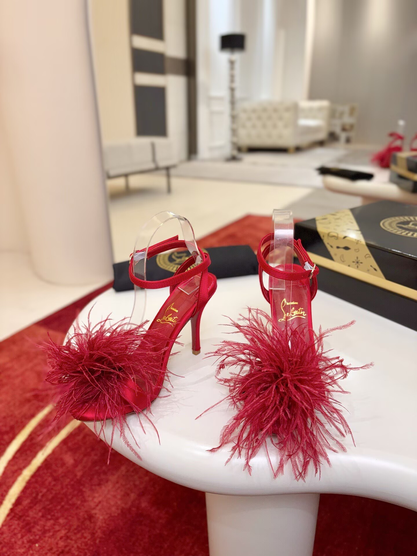UA Christian Louboutin Patapompom Sandals