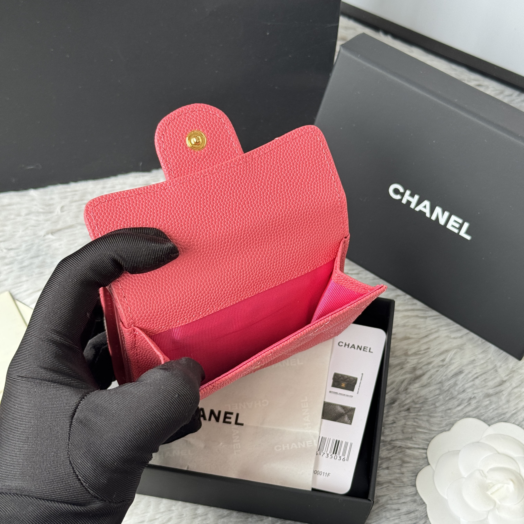 Ch**el card holder 10.5x7.5x3cm