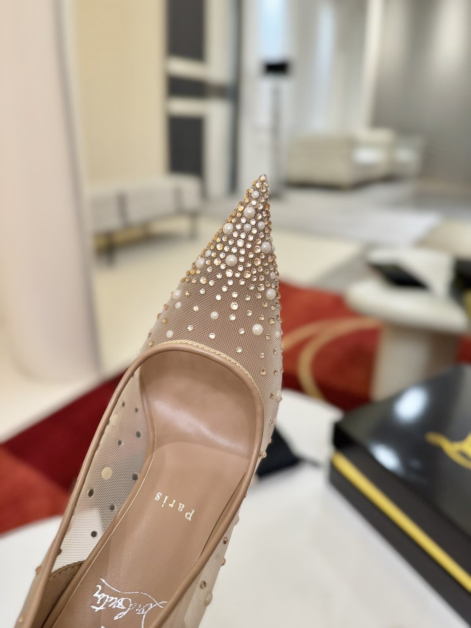 UA Christian Louboutin Miss Z Mesh Pumps 8.5cm Heel