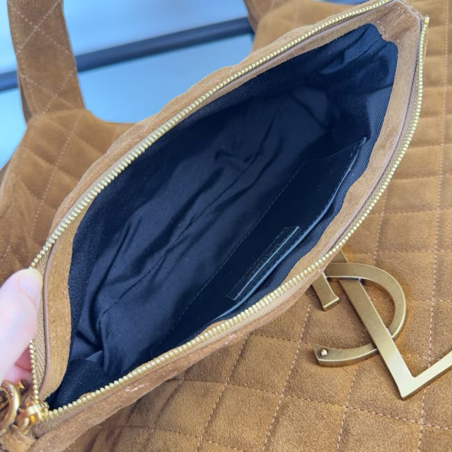 Y51 ICARE MAXI SHOPPING BAG IN QUILTED LAMBSKIN 38/58x43x8cm