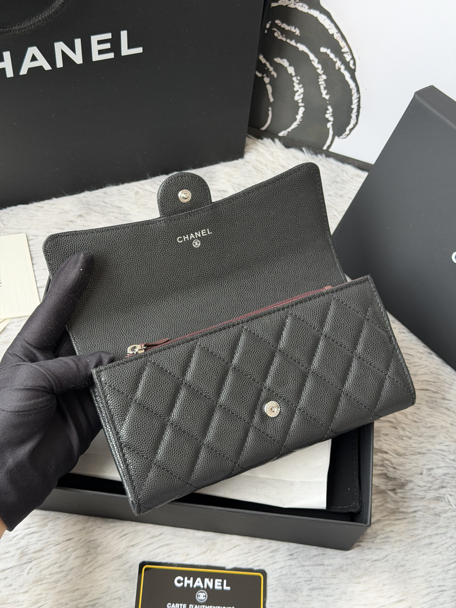 Ch**el wallet 80758 10x19x3cm
