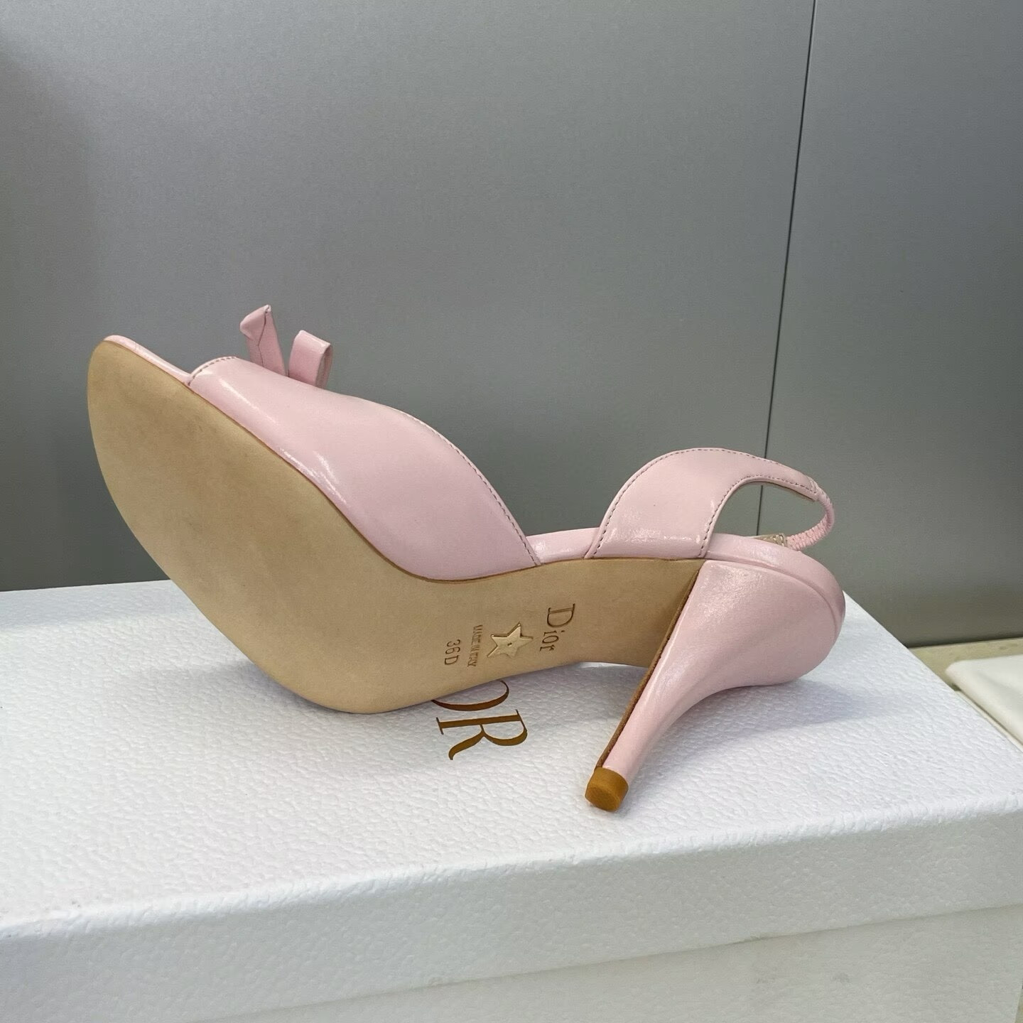 UA Dior Bow Heeled Slingback Sandal