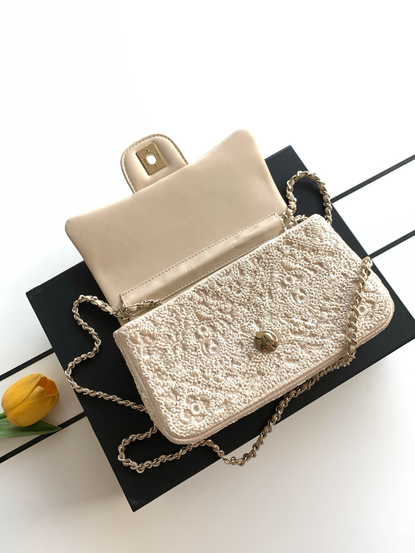 Ch**el flap bag as4561 14x21x8cm