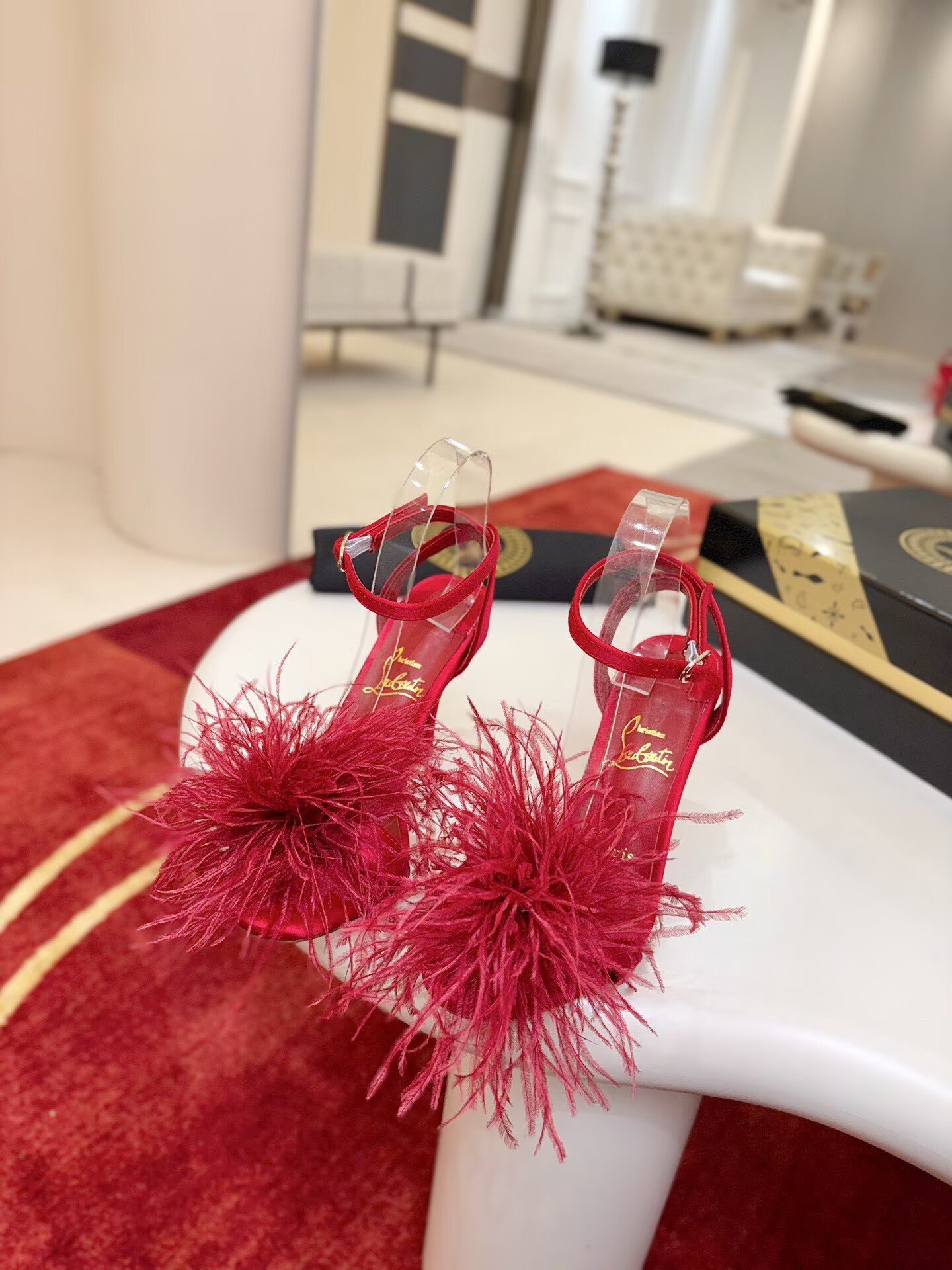 UA Christian Louboutin Patapompom Sandals