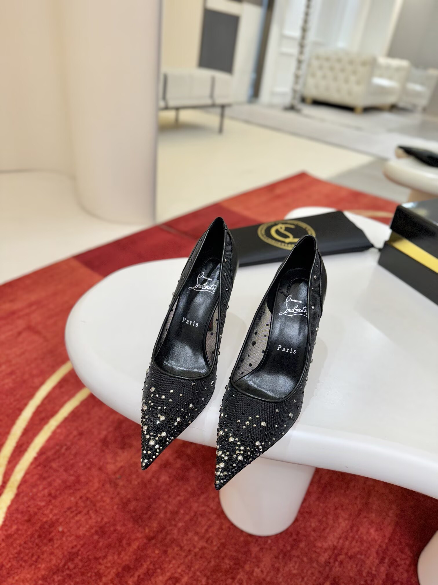 UA Christian Louboutin Miss Z Mesh Pumps 8.5cm Heel