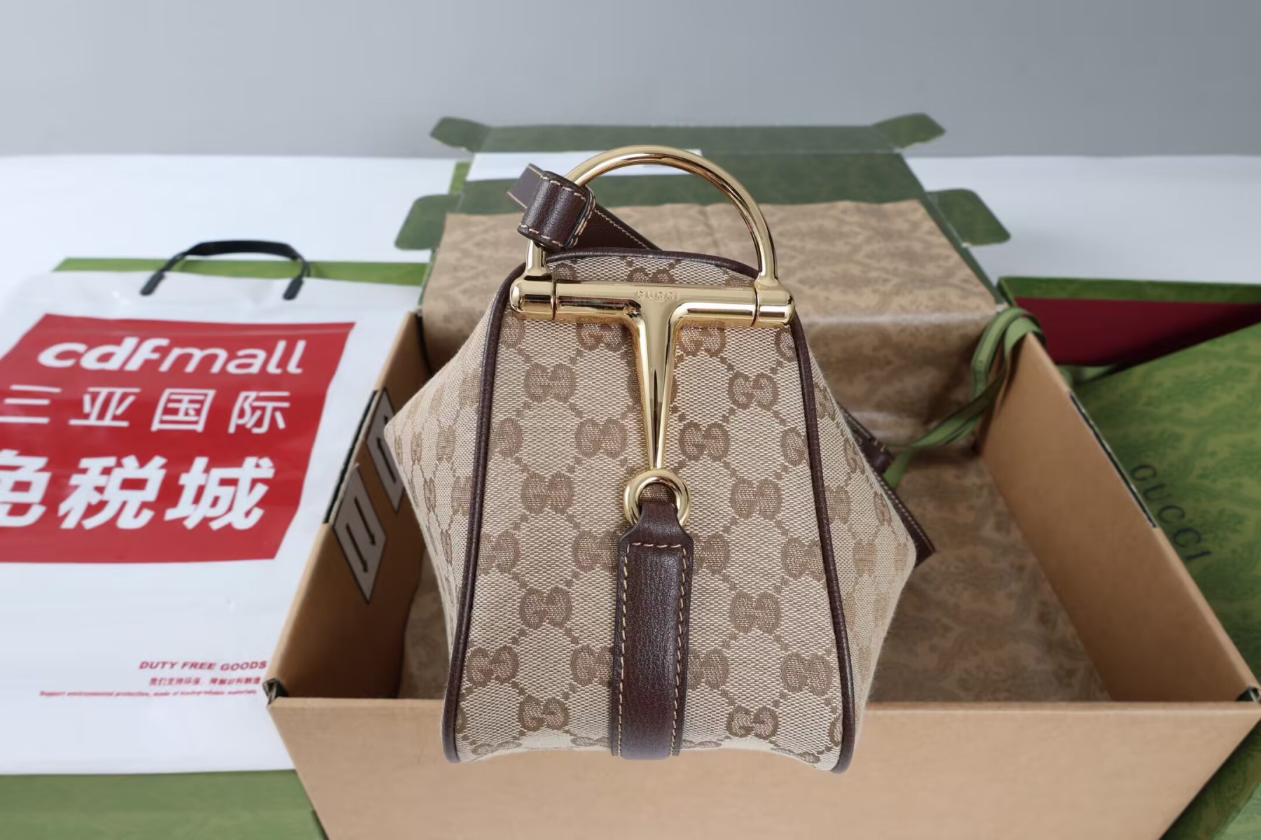 Gucci Half Horsebit Medium Shoulder Bag Without Box 31.5x17x12cm