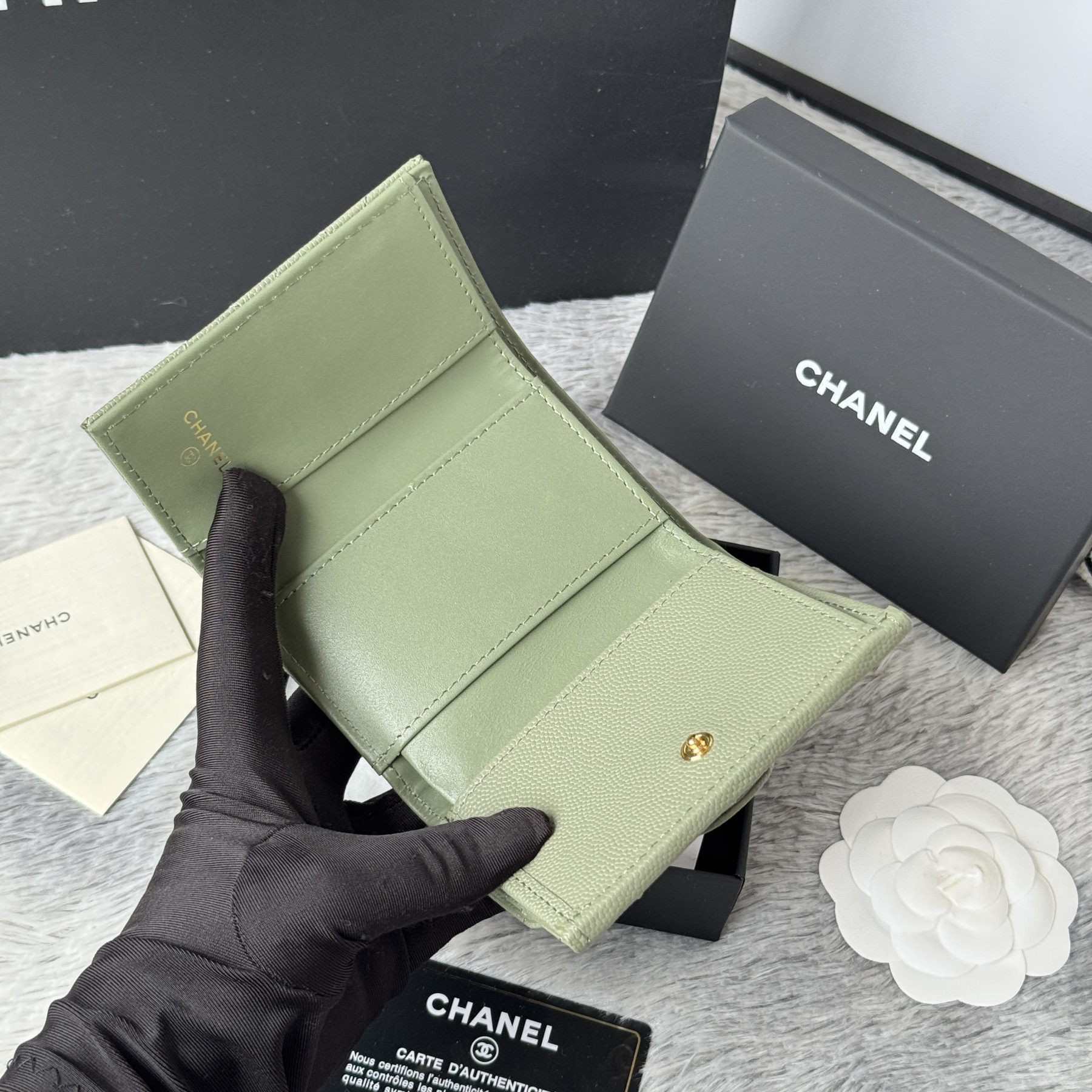 Ch**el card holder 10.5x7.5x3cm