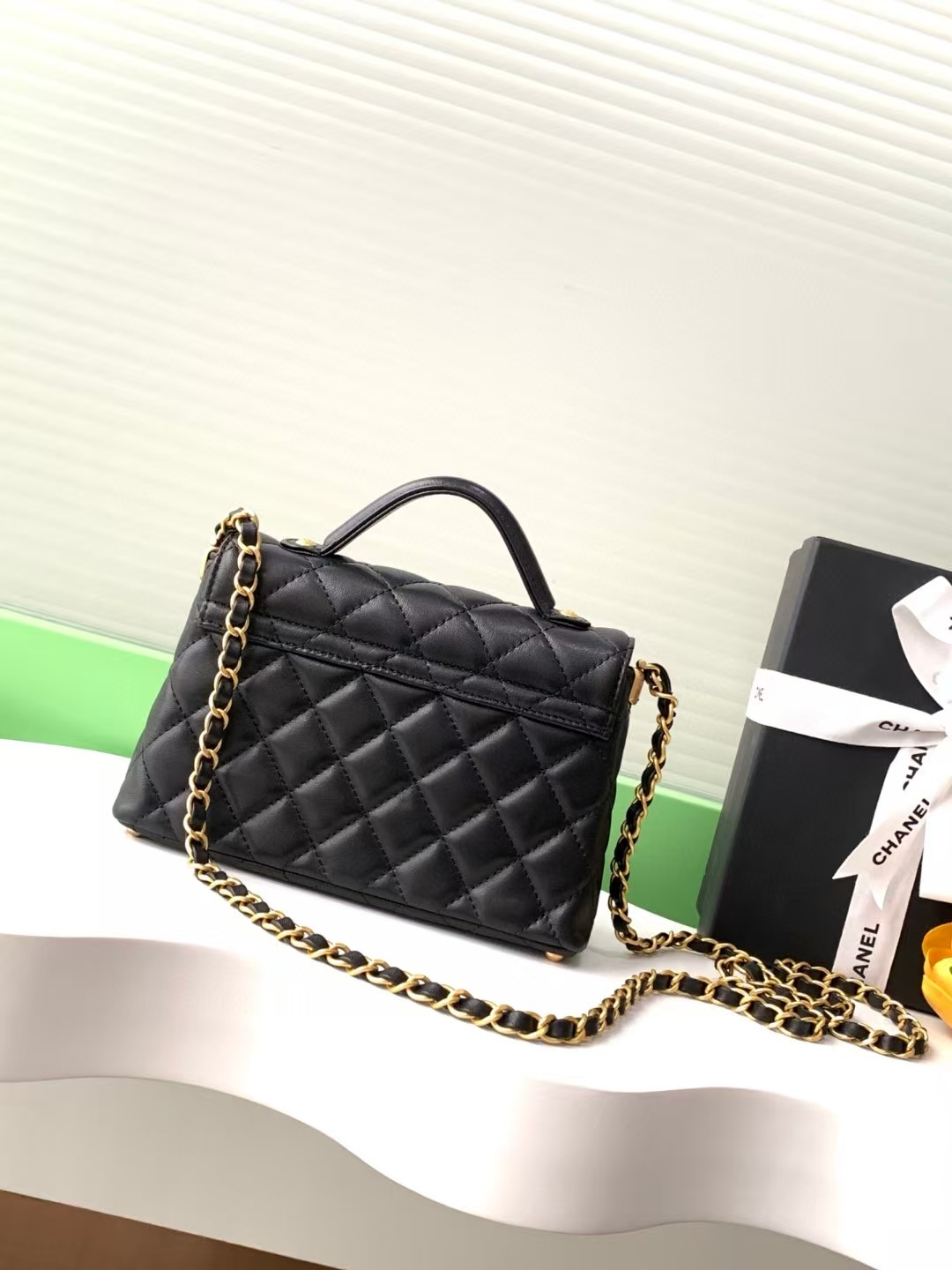 Ch**el Flap Handle Bag 14x20x6cm