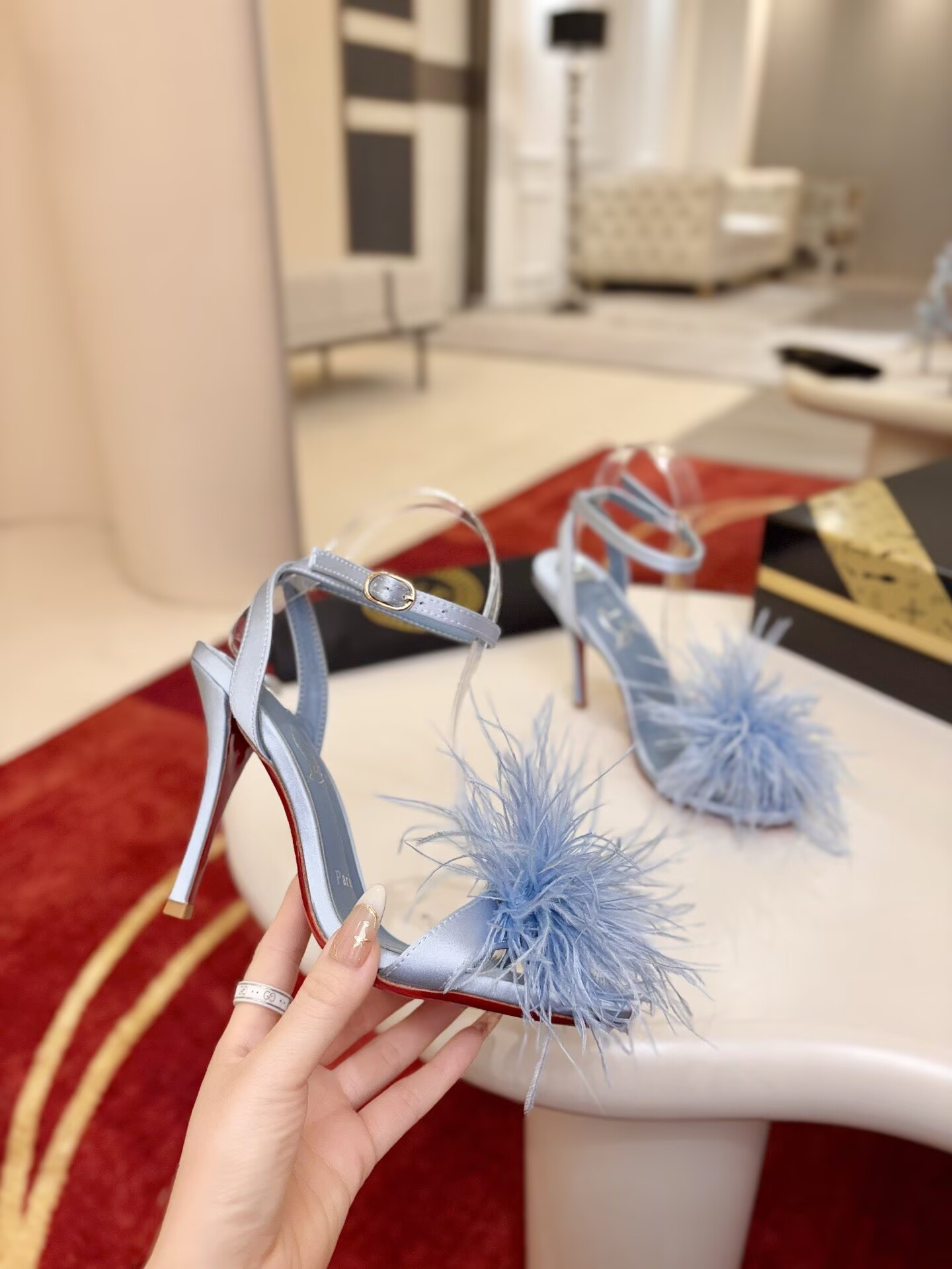 UA Christian Louboutin Patapompom Sandals