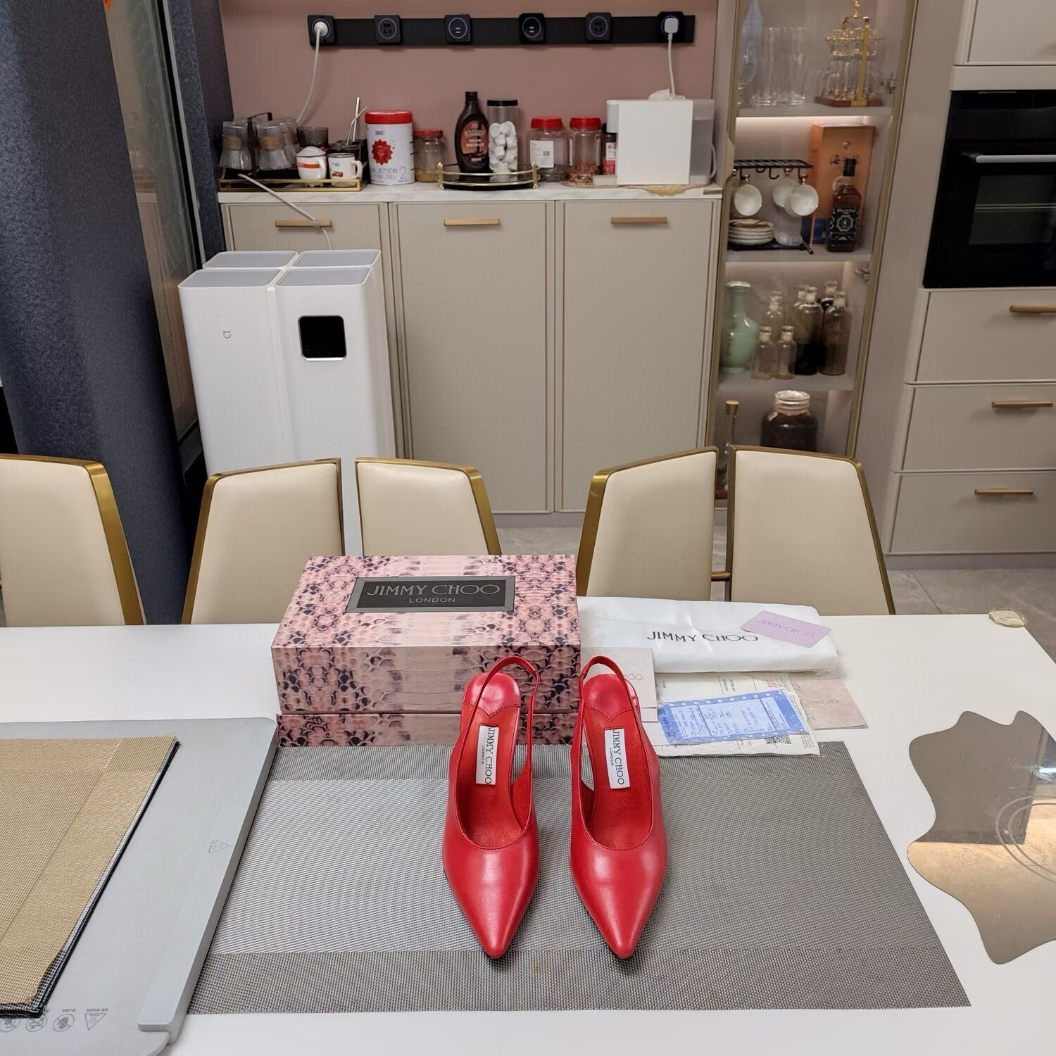 UA Jimmy Choo Leather Pumps 100mm