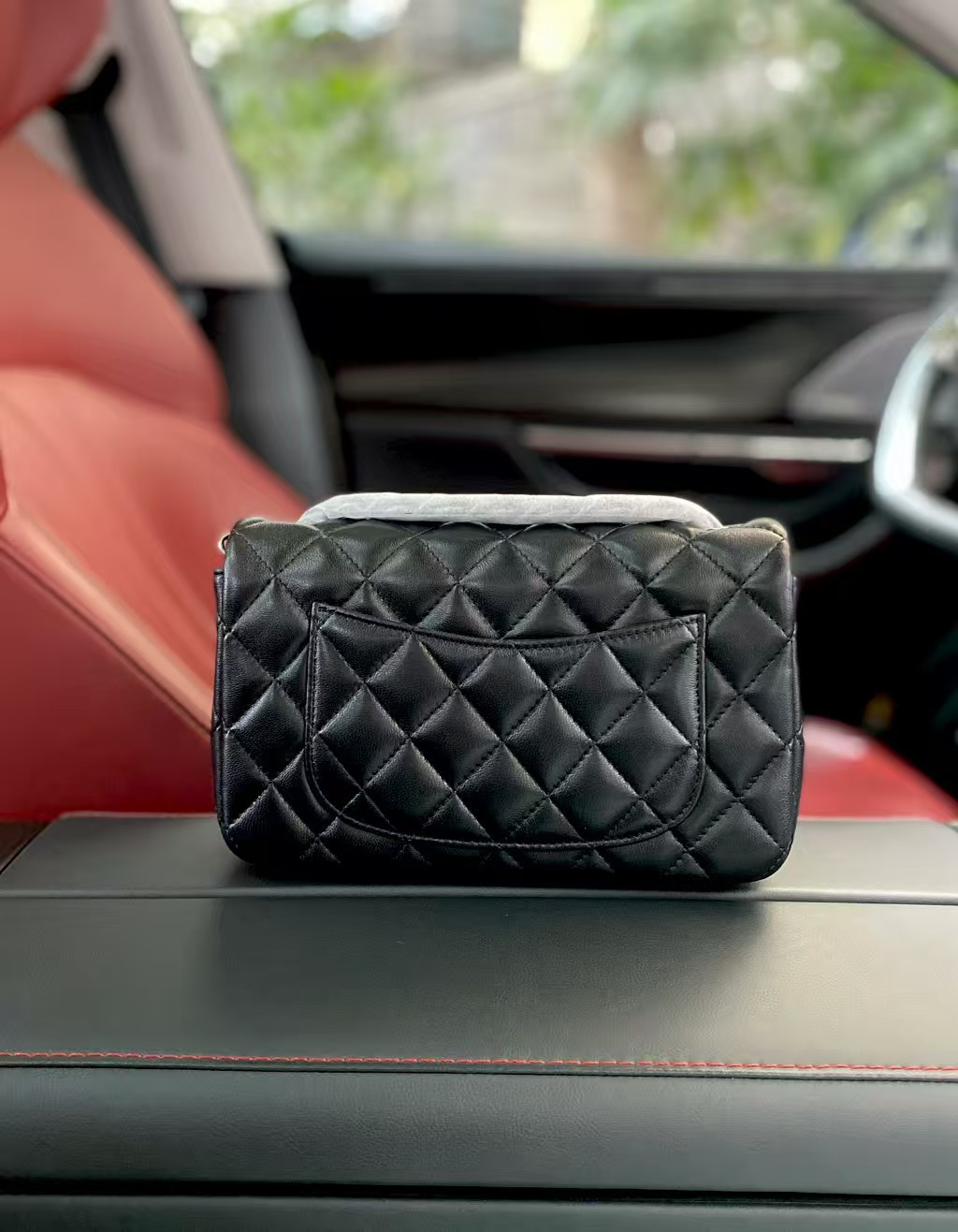 Ch**el Mini Flap Bag Black 12x20x6cm