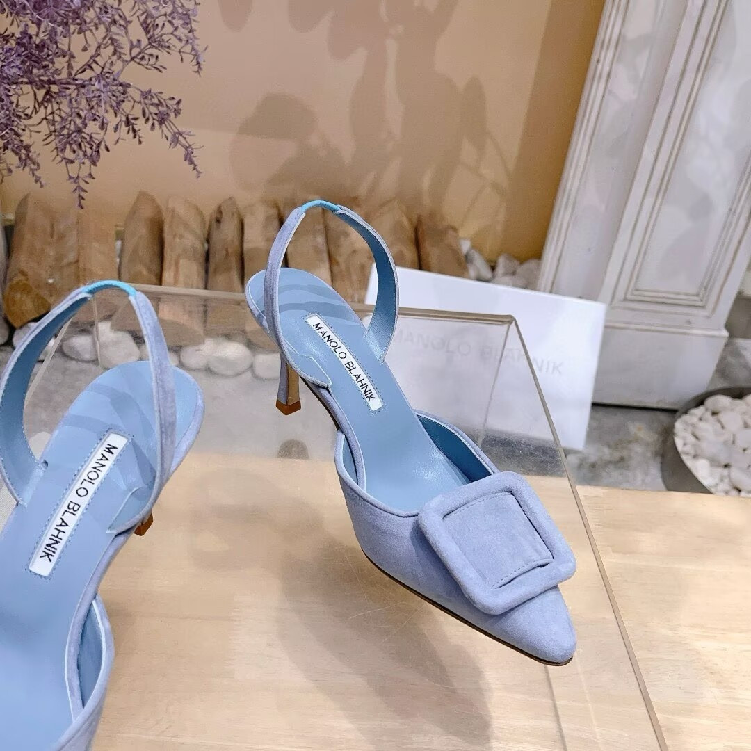 UA Manolo Blahnik MAYSLI Buckle Detail Slingback Pumps