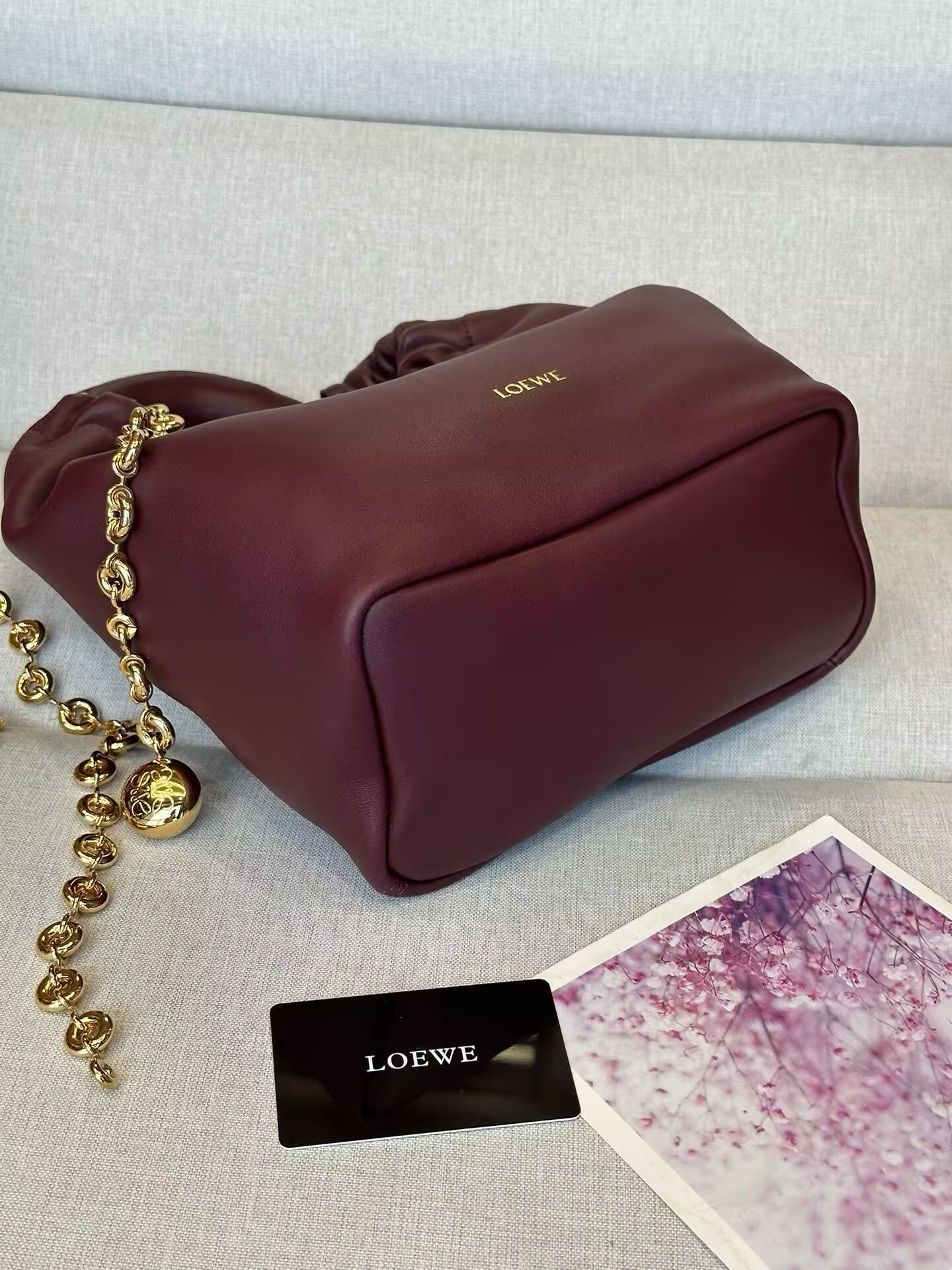 LOEWE Small Squeeze bag in mellow nappa lambskin 29x10.5x24cm