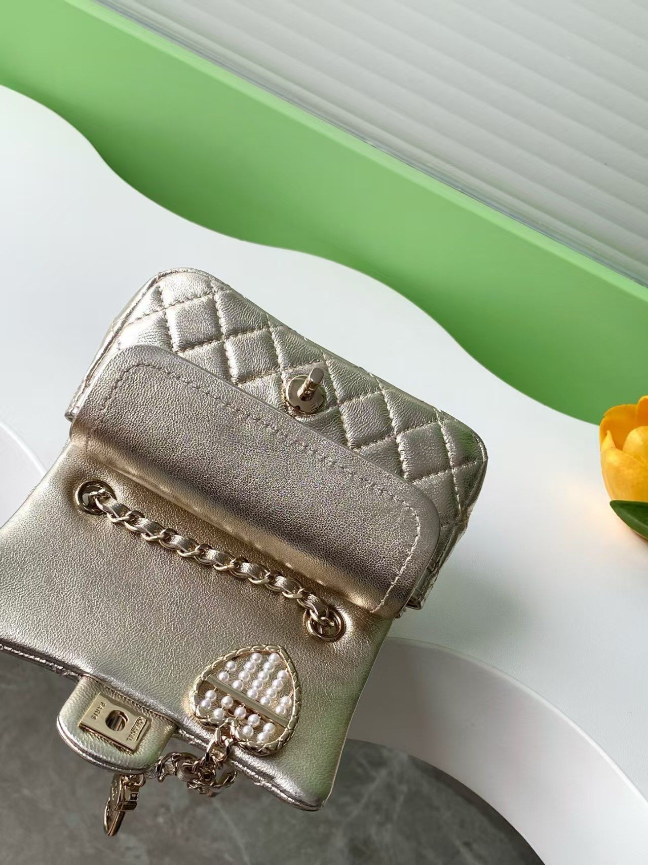 Ch**el Classic Mini Bag with Hook 8x12.5x5cm