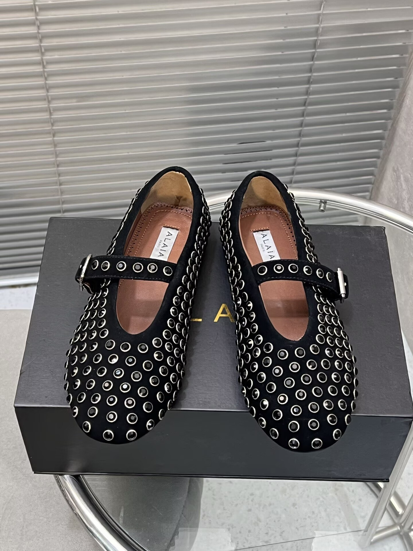 UA ALAÏA STRASS BALLET FLATS