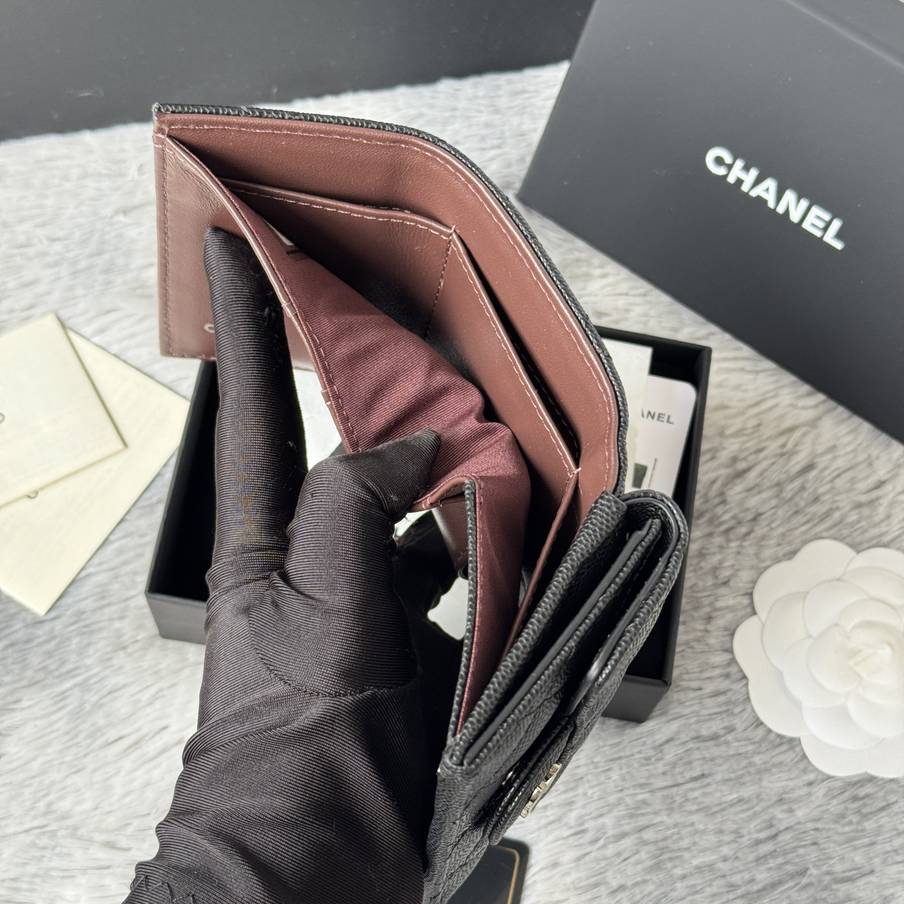 Ch**el card holder 10.5x7.5x3cm