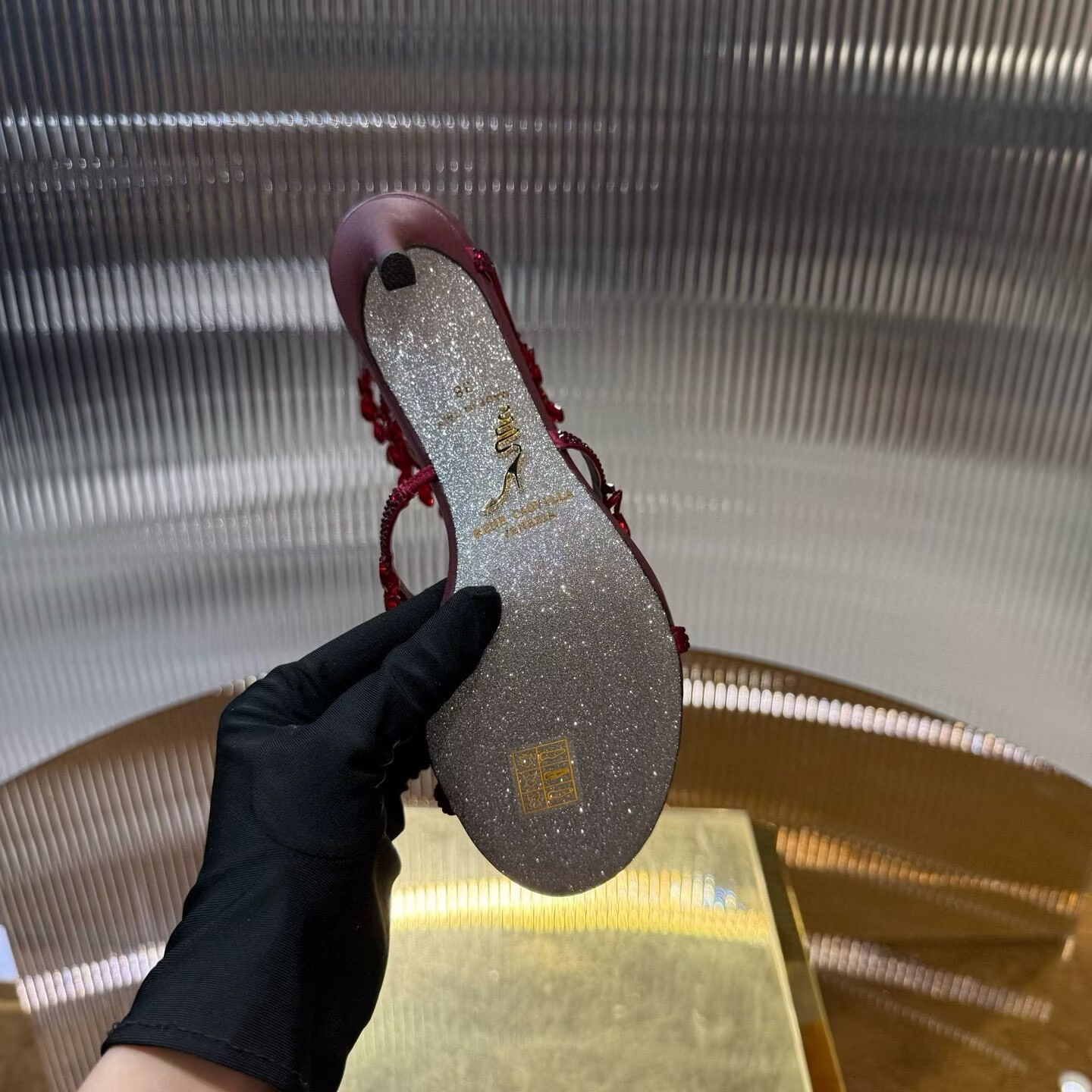 UA RENÉ CAOVILLA CHANDELIER SANDAL 95mm