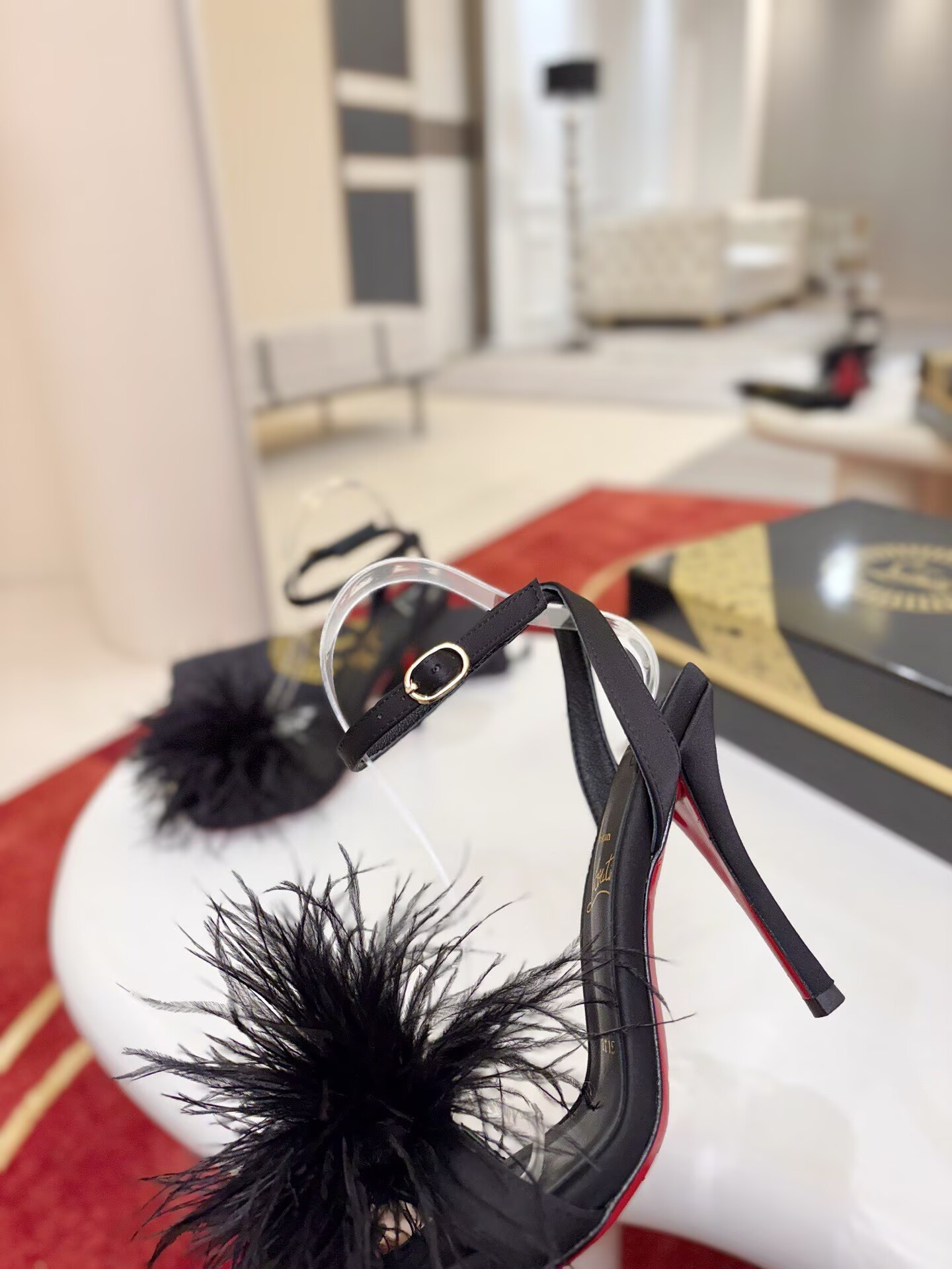 UA Christian Louboutin Patapompom Sandals